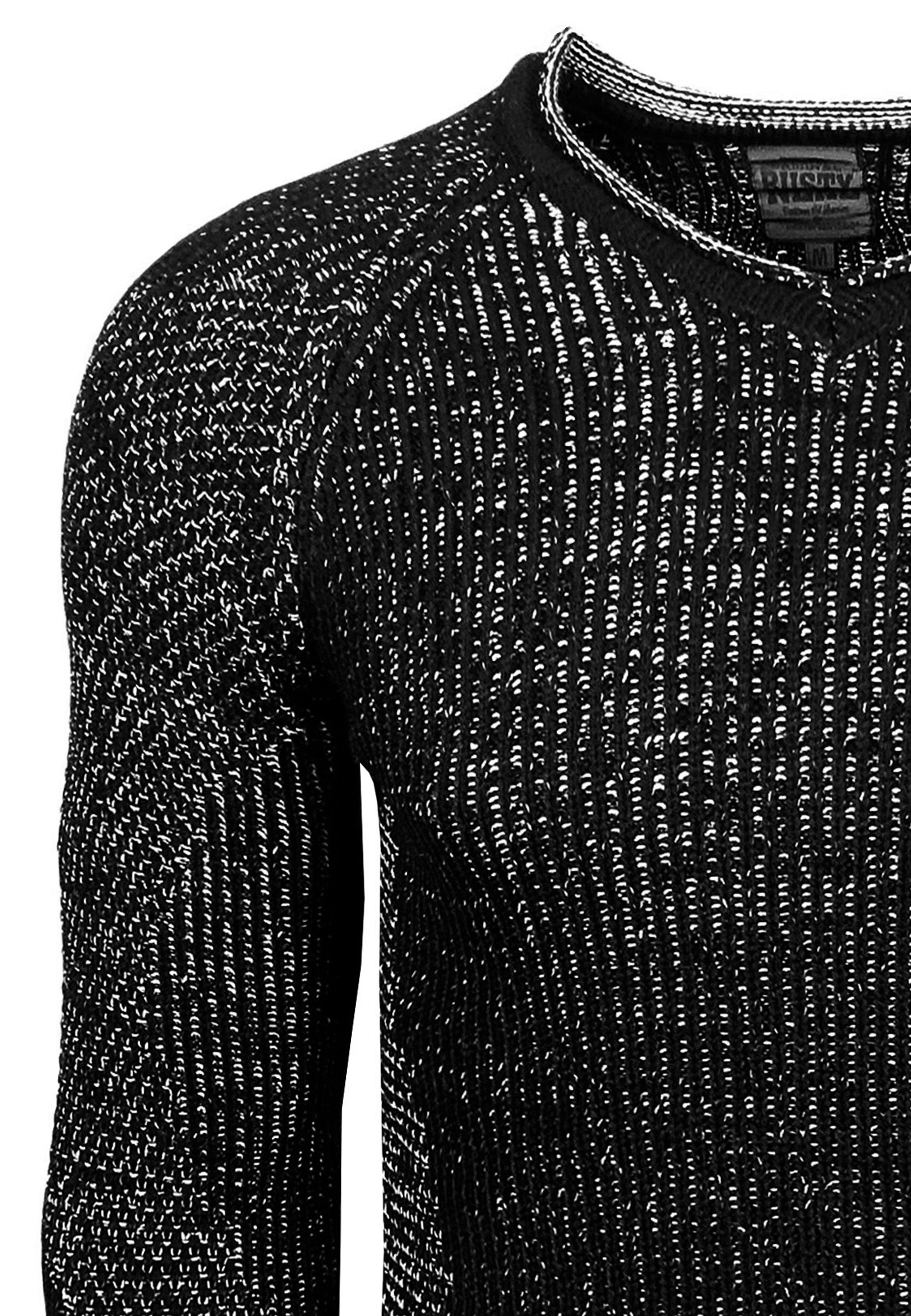 Rusty Neal Strickpullover, mit ausgefallenem Strickmuster
