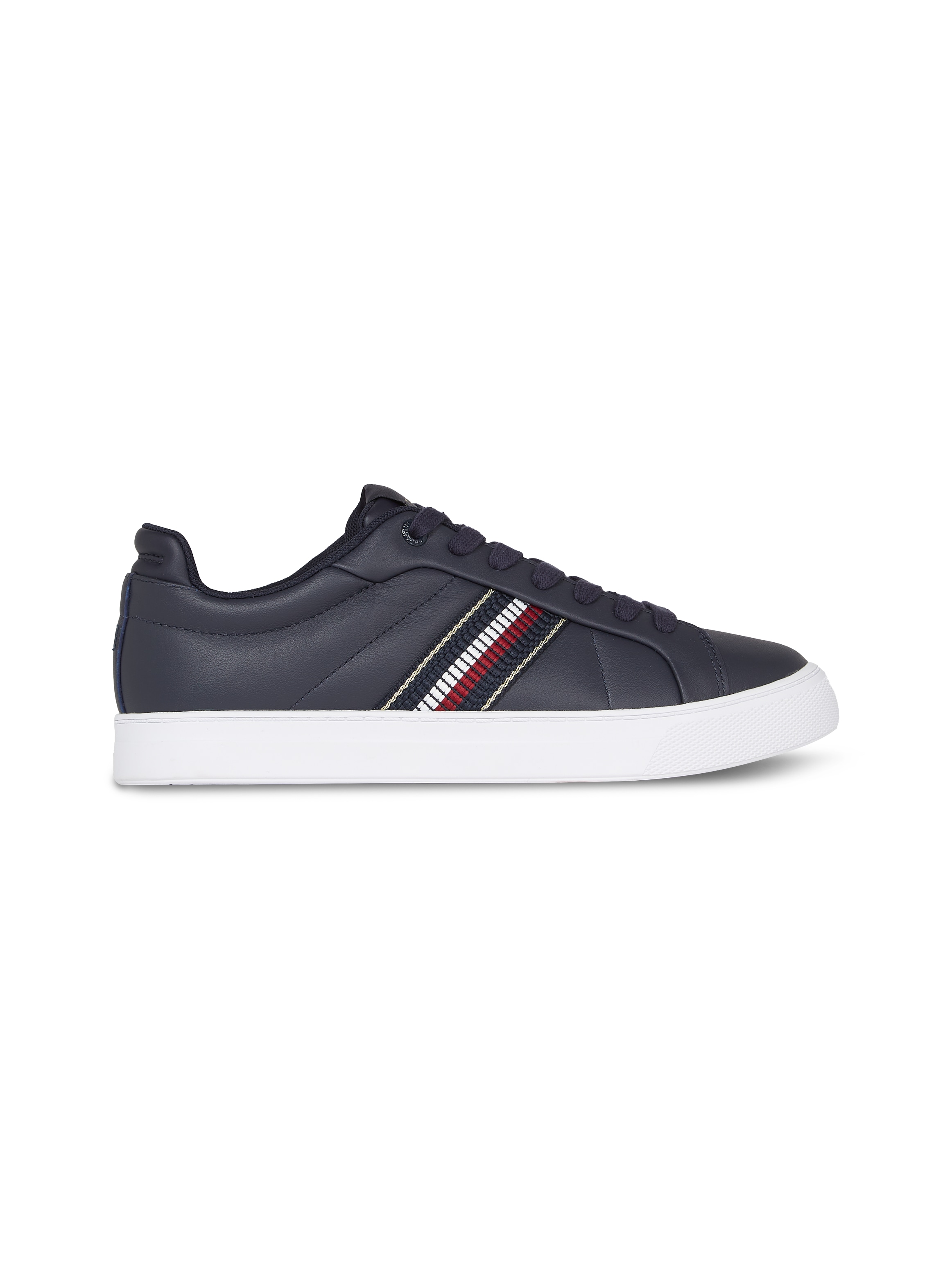 Tommy Hilfiger Plateausneaker »ICON COURT SNEAKERS STRIPES«, Schnürschuh, Freizeitschuh, Halbschuh mit Tommy-Streifen