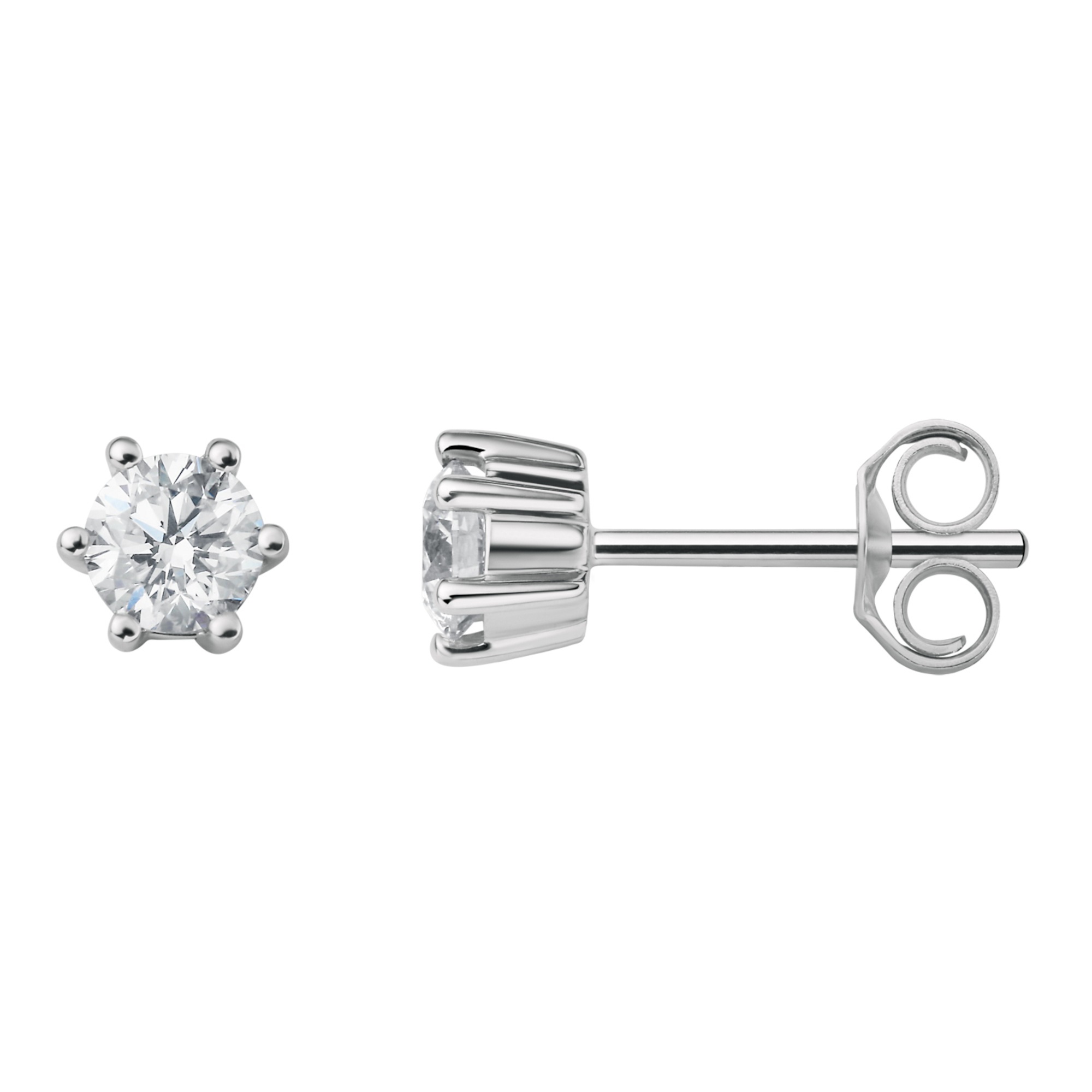 Vivance Paar Ohrhänger »0.5 ct Diamant Brillant Ohrringe Ohrstecker aus 585 Weißgold«, Damen Gold Schmuck