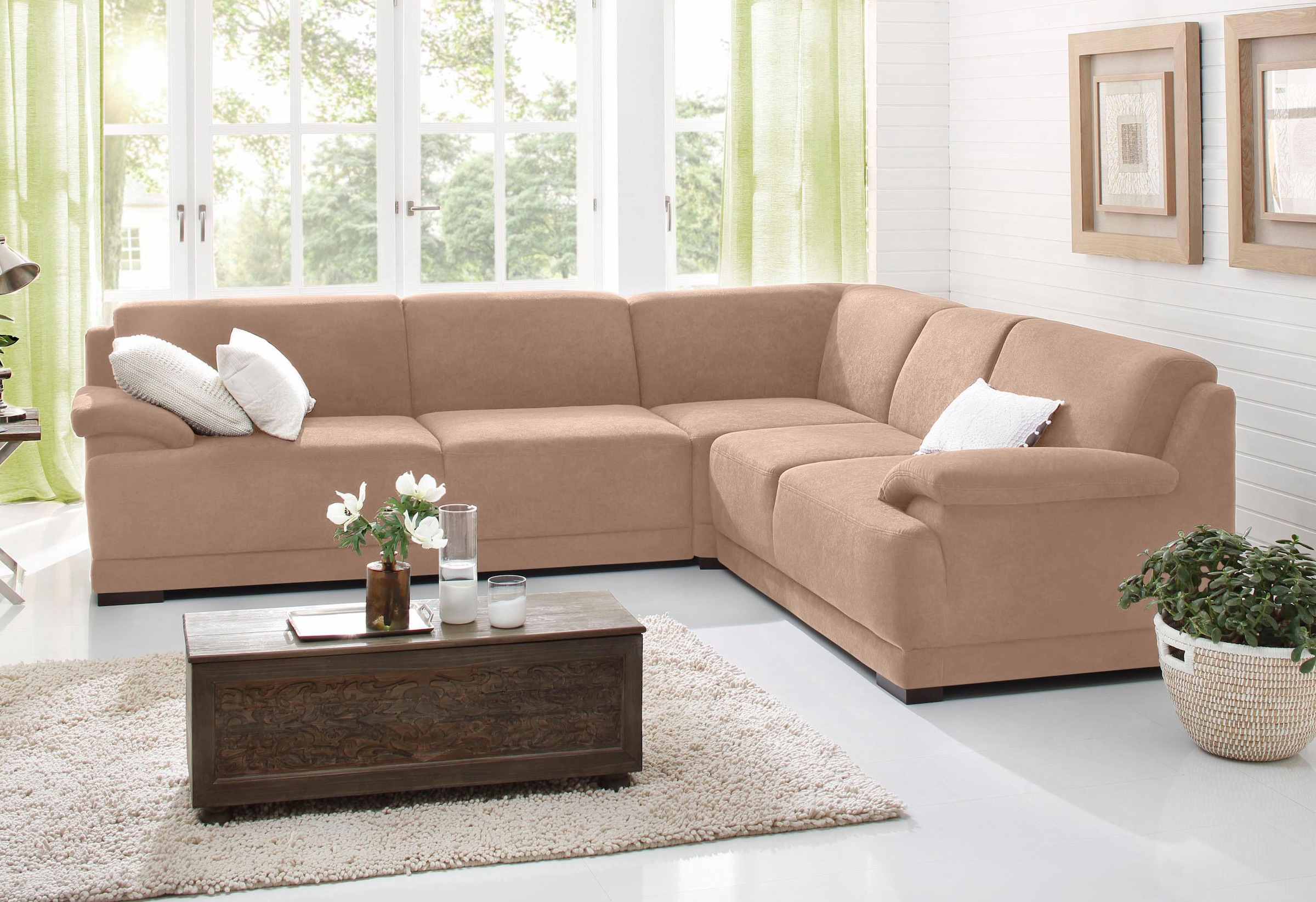 Home affaire Ecksofa »Telos L-Form«, mit Boxspring-Federung und in 3 Qualitäten