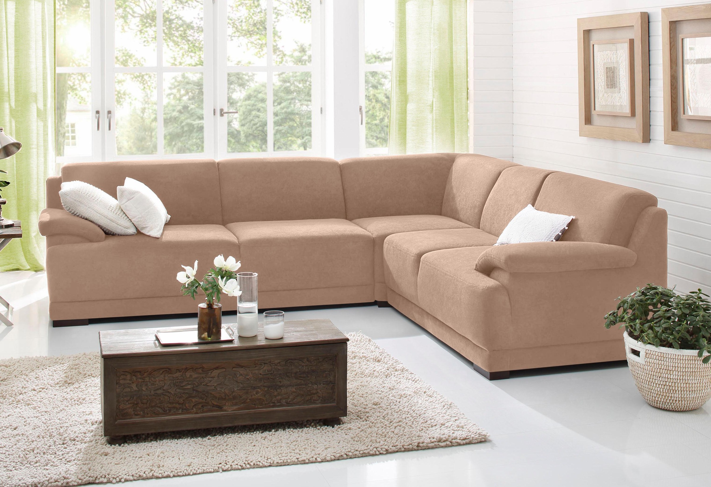 Home affaire Ecksofa "Telos mit Boxspring Unterfederung für hohen Komfort, günstig online kaufen