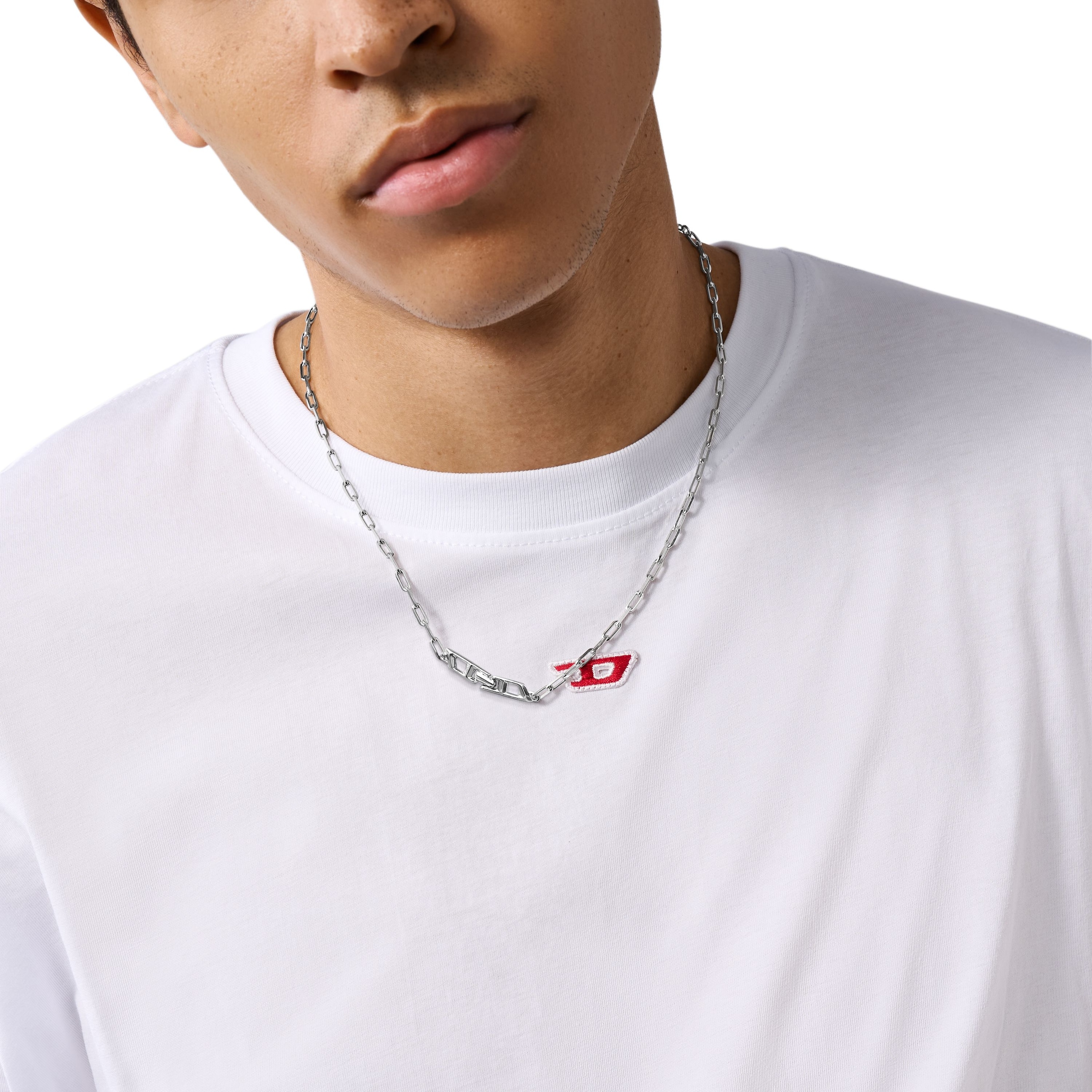 Diesel Kette mit Anhänger »Schmuck Geschenk Silber 925 D LOGO, DL1364040«