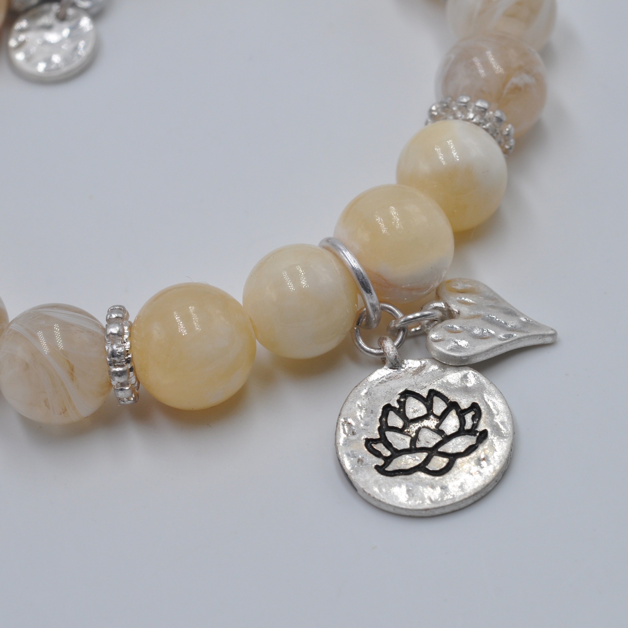 Steuer Armband »Metall glanz Achat gelb«