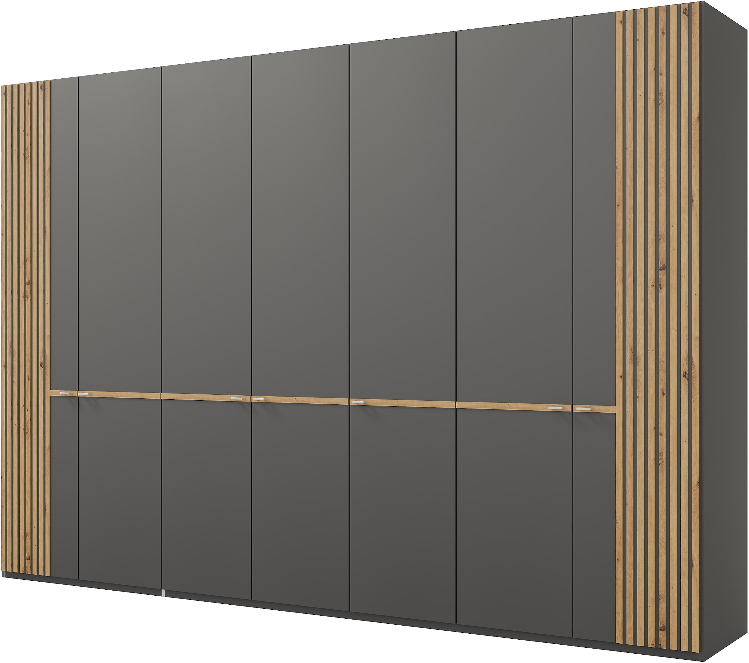 Musterring Kleiderschrank "Isabelle" Lamellen in Eiche, Griffe in silber, verschiedene Größen und Farben