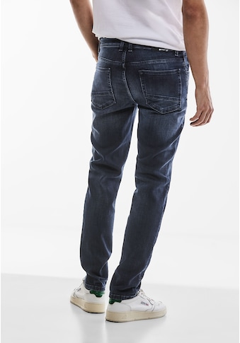 Gerade Jeans, softer Materialmix