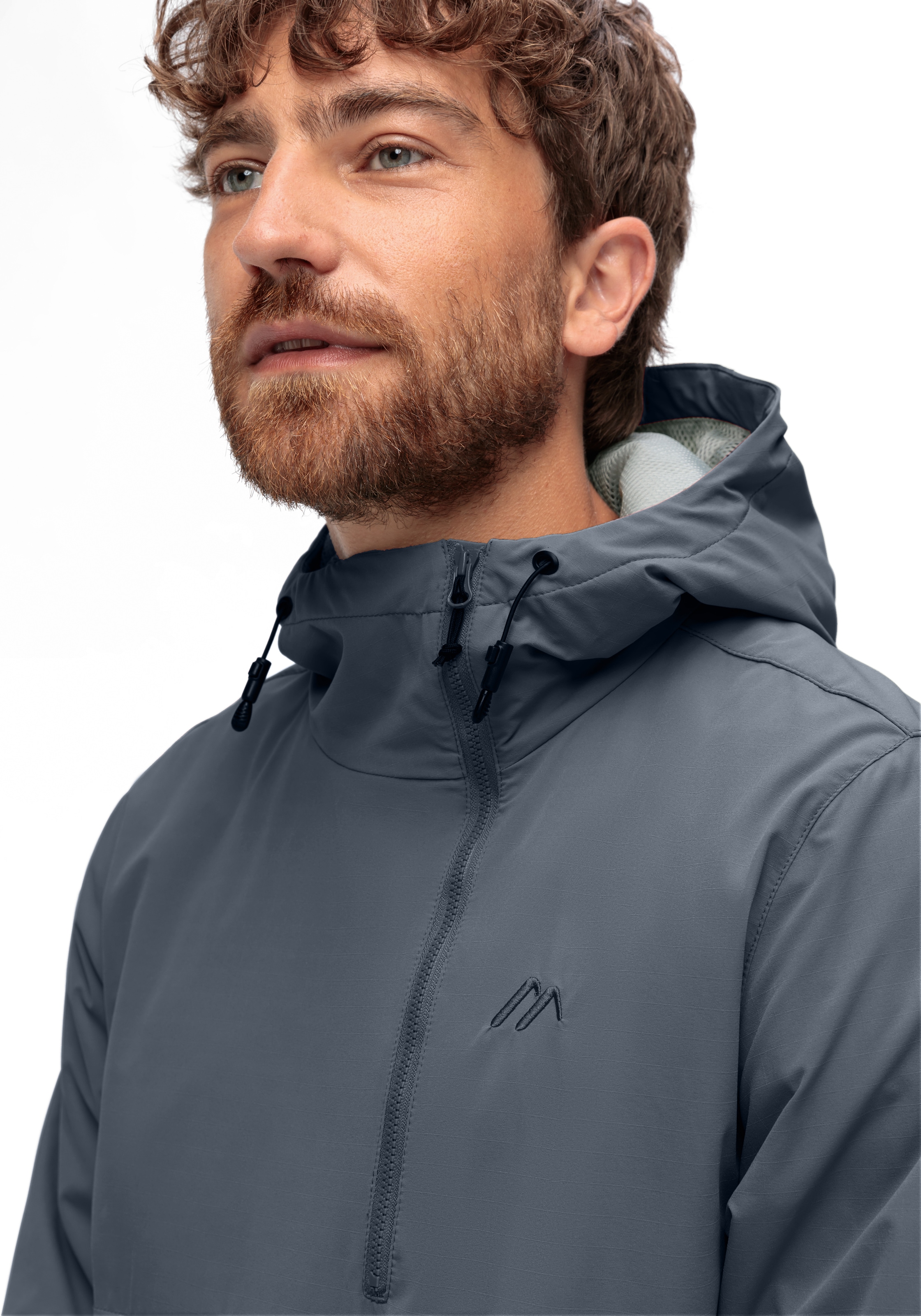 Maier Sports Outdoorjacke »OkokO«, Unisex Windbreaker, Schlupfjacke wasserdicht, verstellbare Kapuze