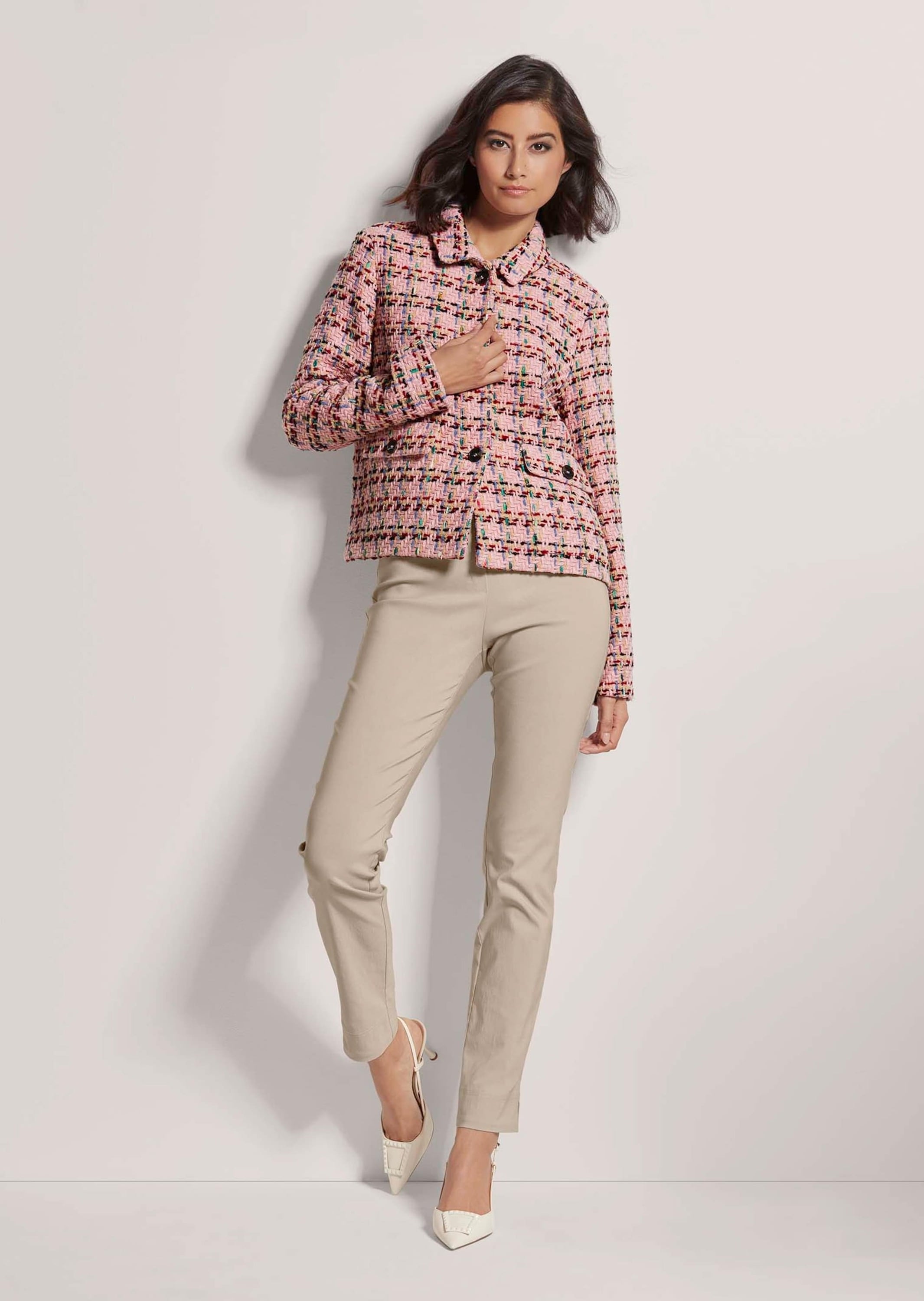 MADELEINE Kurzblazer »Blazer Kurzer Strukturblazer mit Hemdkragen«