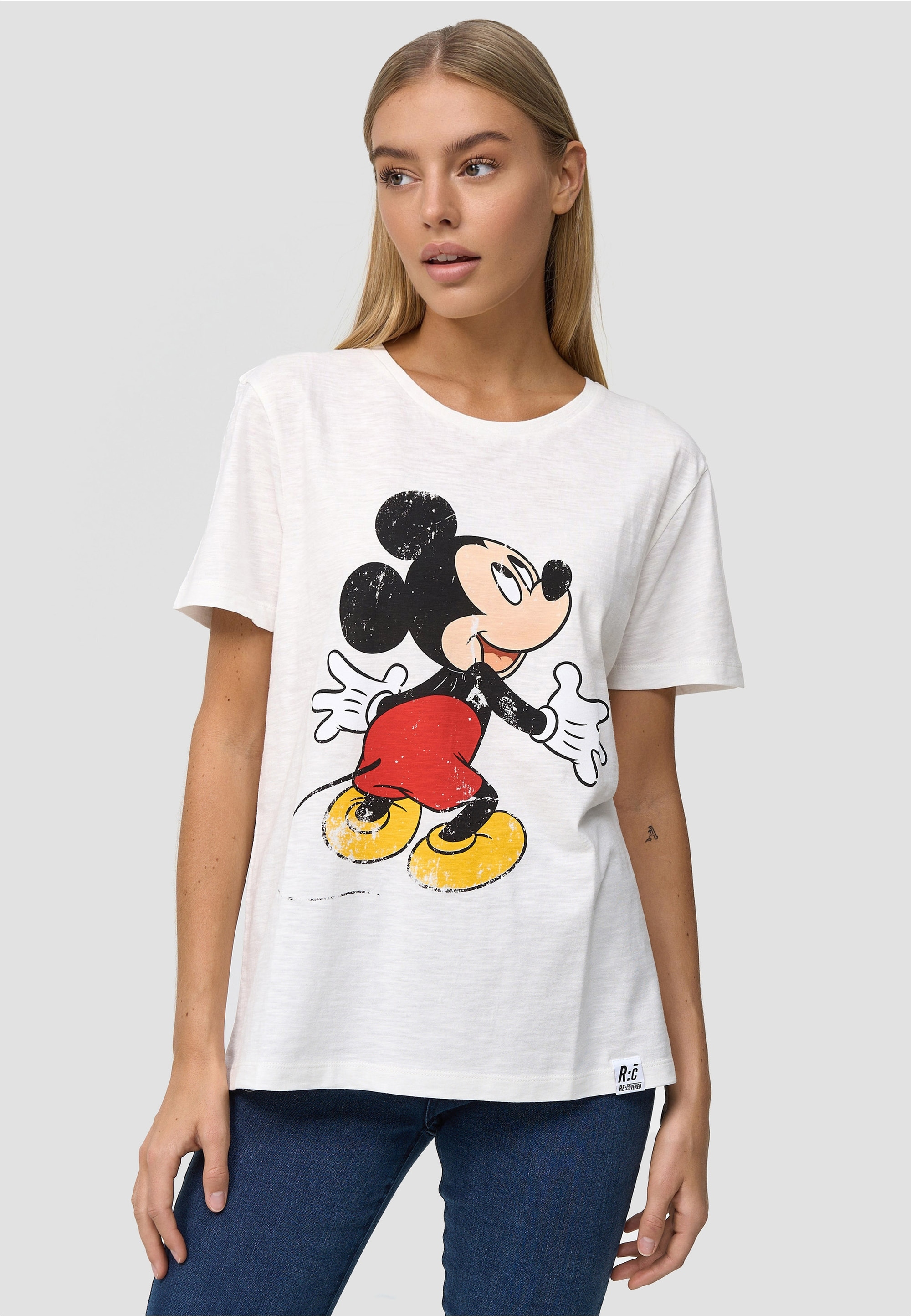 Recovered T-Shirt "Mickey Mouse Hug" 1 Stk. im zeitlosen Design günstig online kaufen