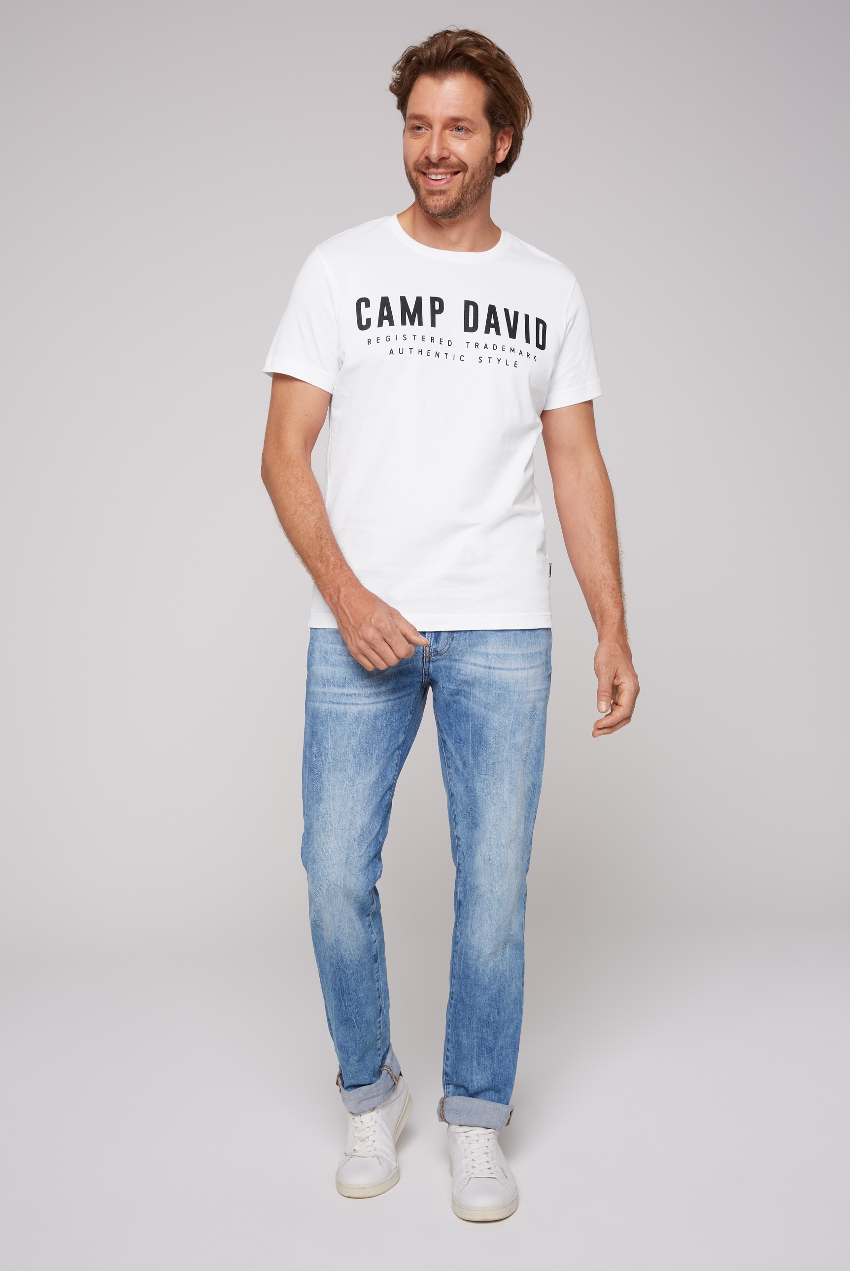 CAMP DAVID Rundhalsshirt, mit Baumwolle