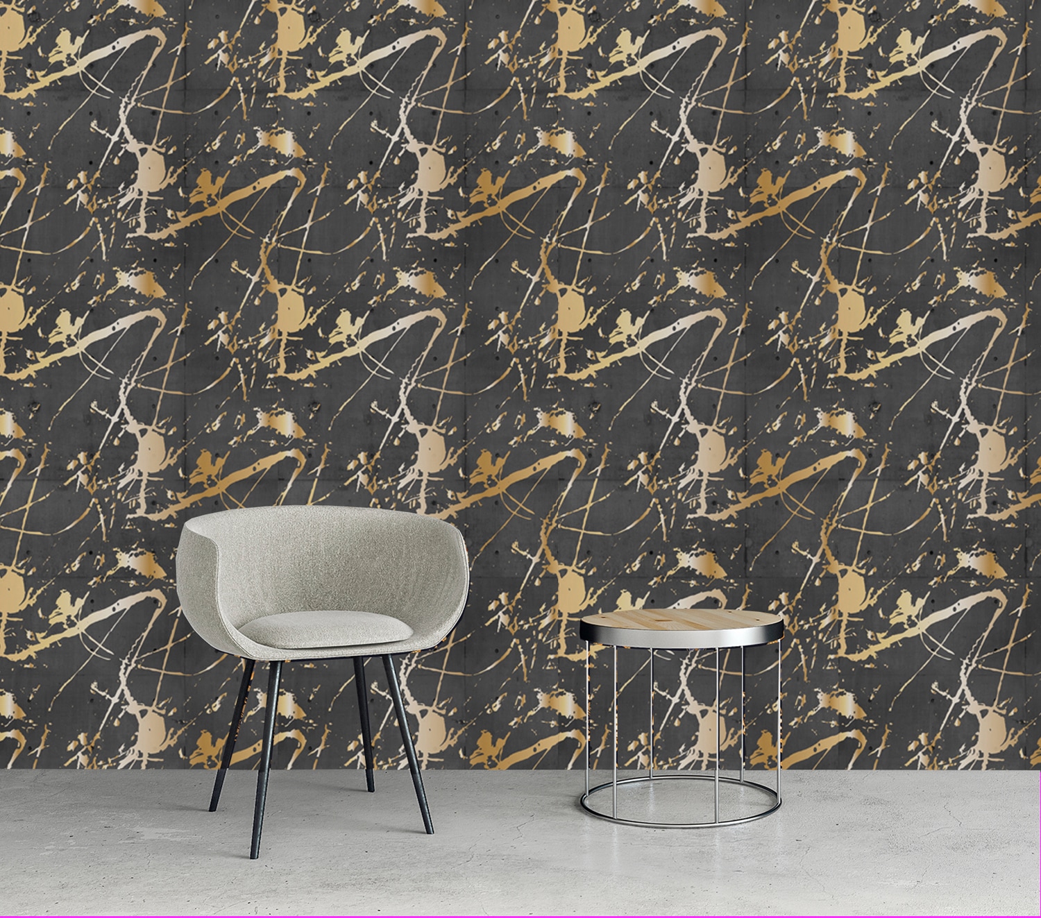queence Vinyltapete »Doris«, gemustert-Farbverlauf-bedruckt-abstrakt, 90x250cm, selbstklebend, kinderleichte Anbringung, Sticker