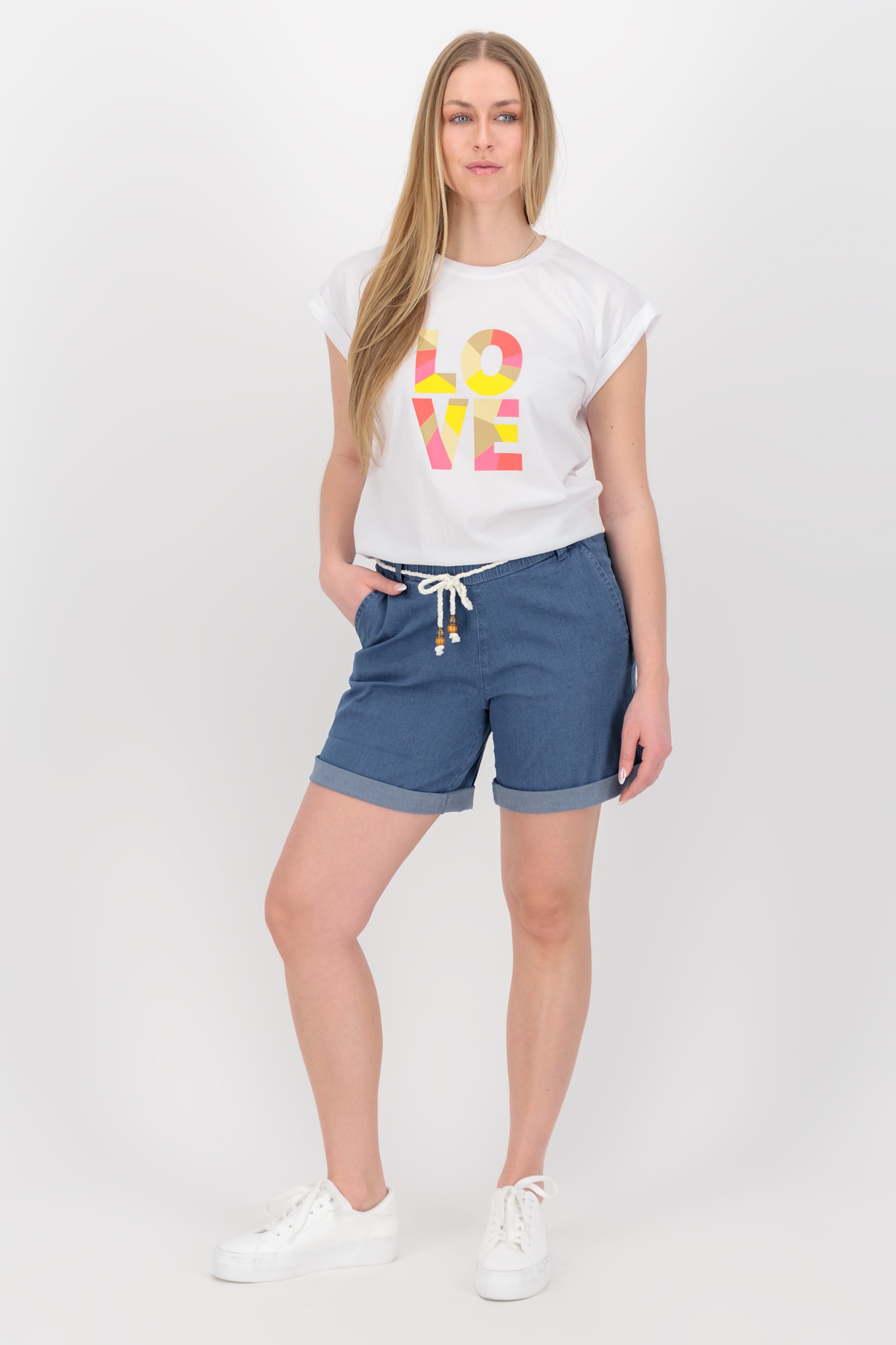 Alife & Kickin Shorts »Damen CristinaAK A Jeansshorts, kurze Hose«  Kurzhose aus Baumwoll-Materialmix mit Relaxed Fit und Gummibund