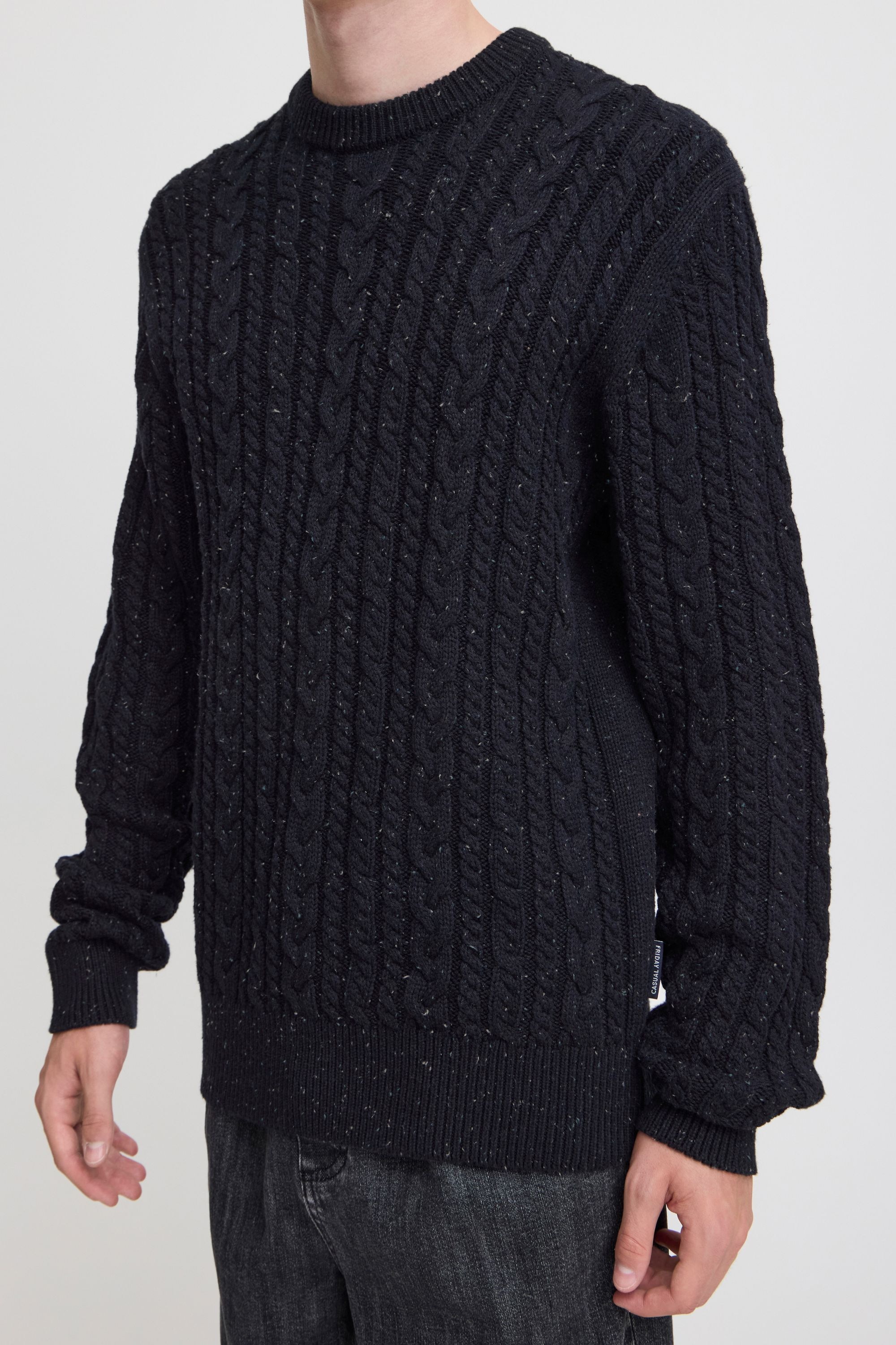 Casual Friday Strickpullover »Strickpullover CFKARL cable crew neck knit with neps«