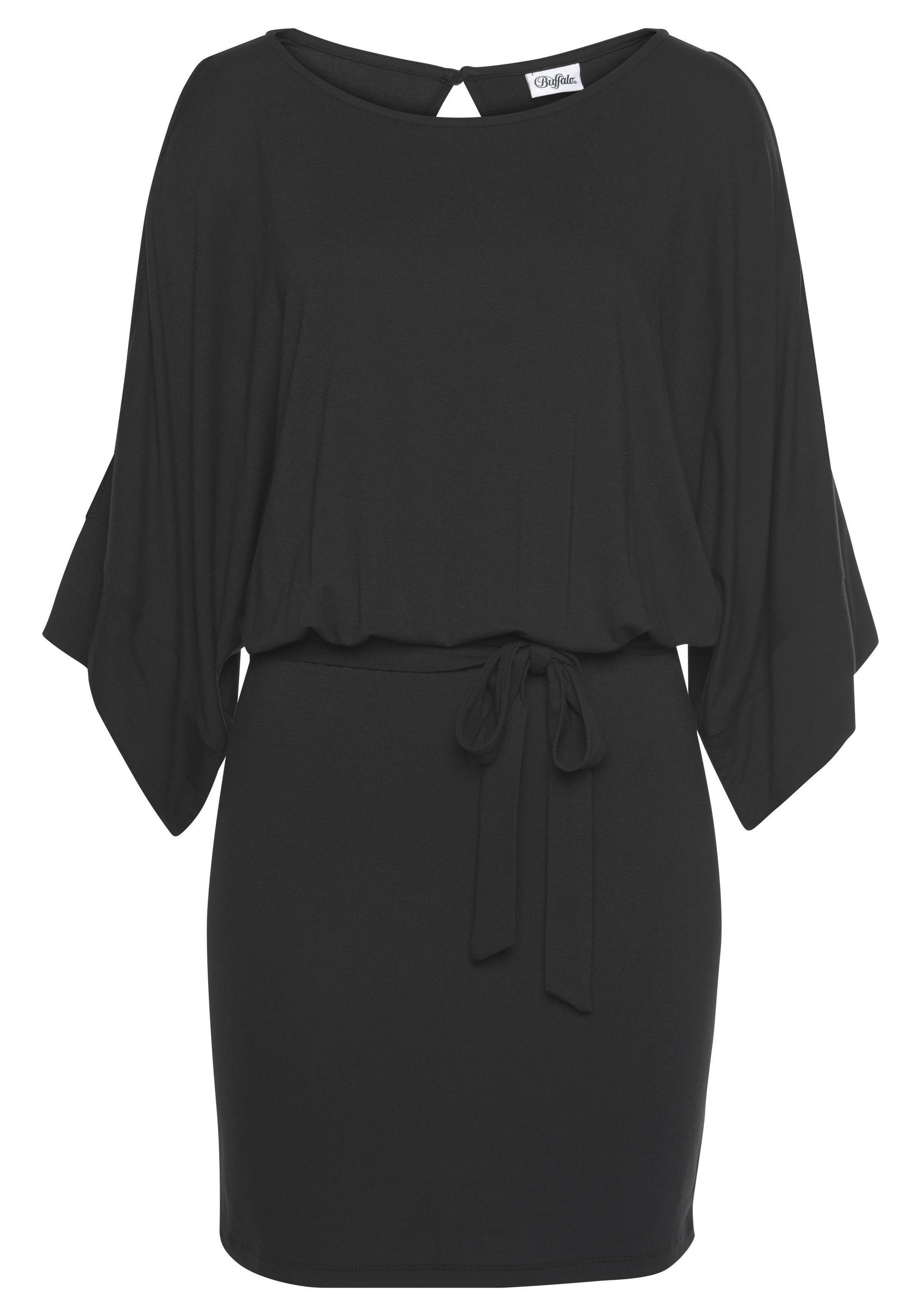 Buffalo Jerseykleid, (mit Bindeband), mit Ärmelschlitzen, sommerlich, modis günstig online kaufen