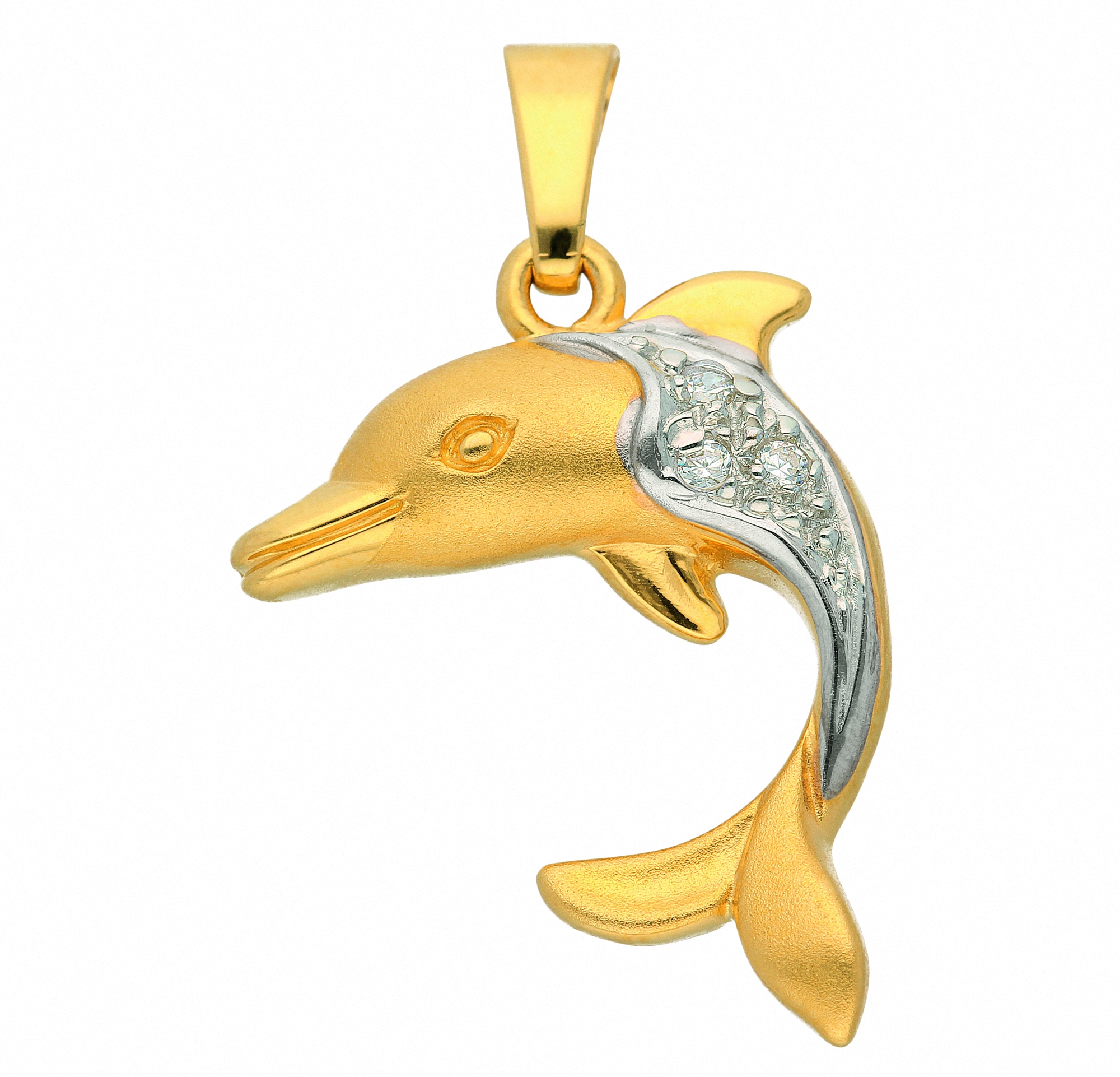 online Halskette »333 Kette mit Zirkonia«, Set mit bestellen Schmuckset - Anhänger | Gold mit Delphin Adelia´s BAUR Anhänger