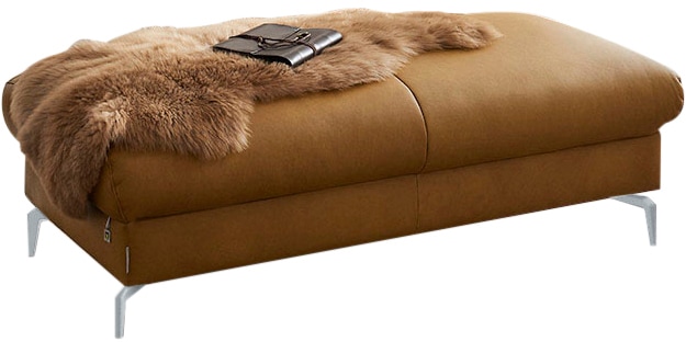 W.SCHILLIG Polsterhocker "piedroo, Designsofa mit tollem Sitzkomfort, bequem, L-Form" Füße in Silber matt