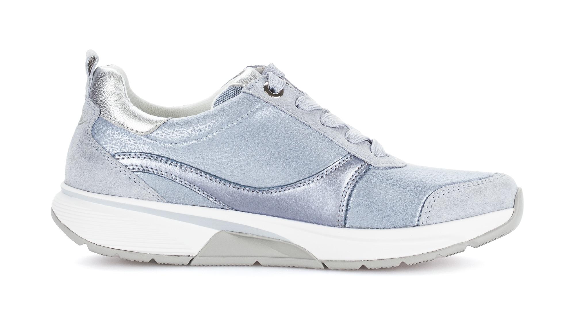 Gabor Rollingsoft Plateausneaker  , Freizeitschuh, Halbschuh, Schnürschuh mit Kontrastbesatz, G-Weite