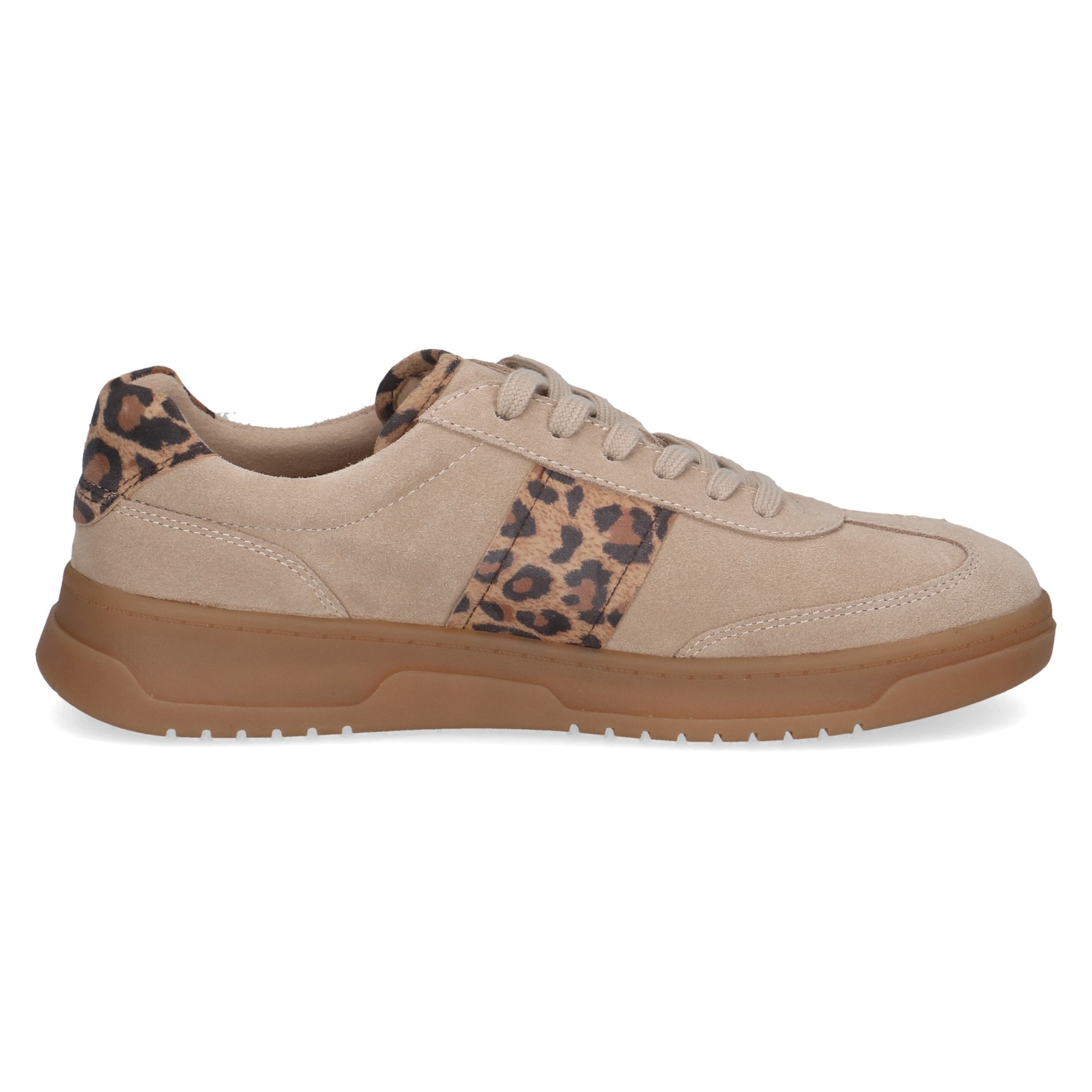 Caprice Sneaker, Freizeitschuh, Halbschuh, Schnürschuh mit Besätzen in Leooptik