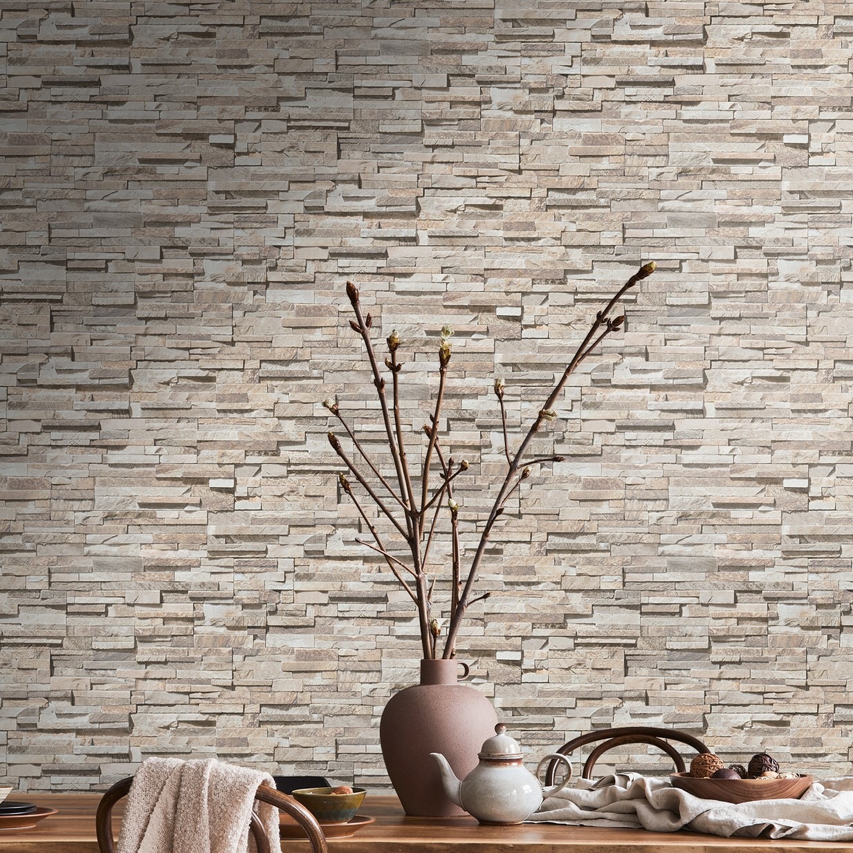 Metropolitan Stories Wallpaper Ledgestone Effect 388161
