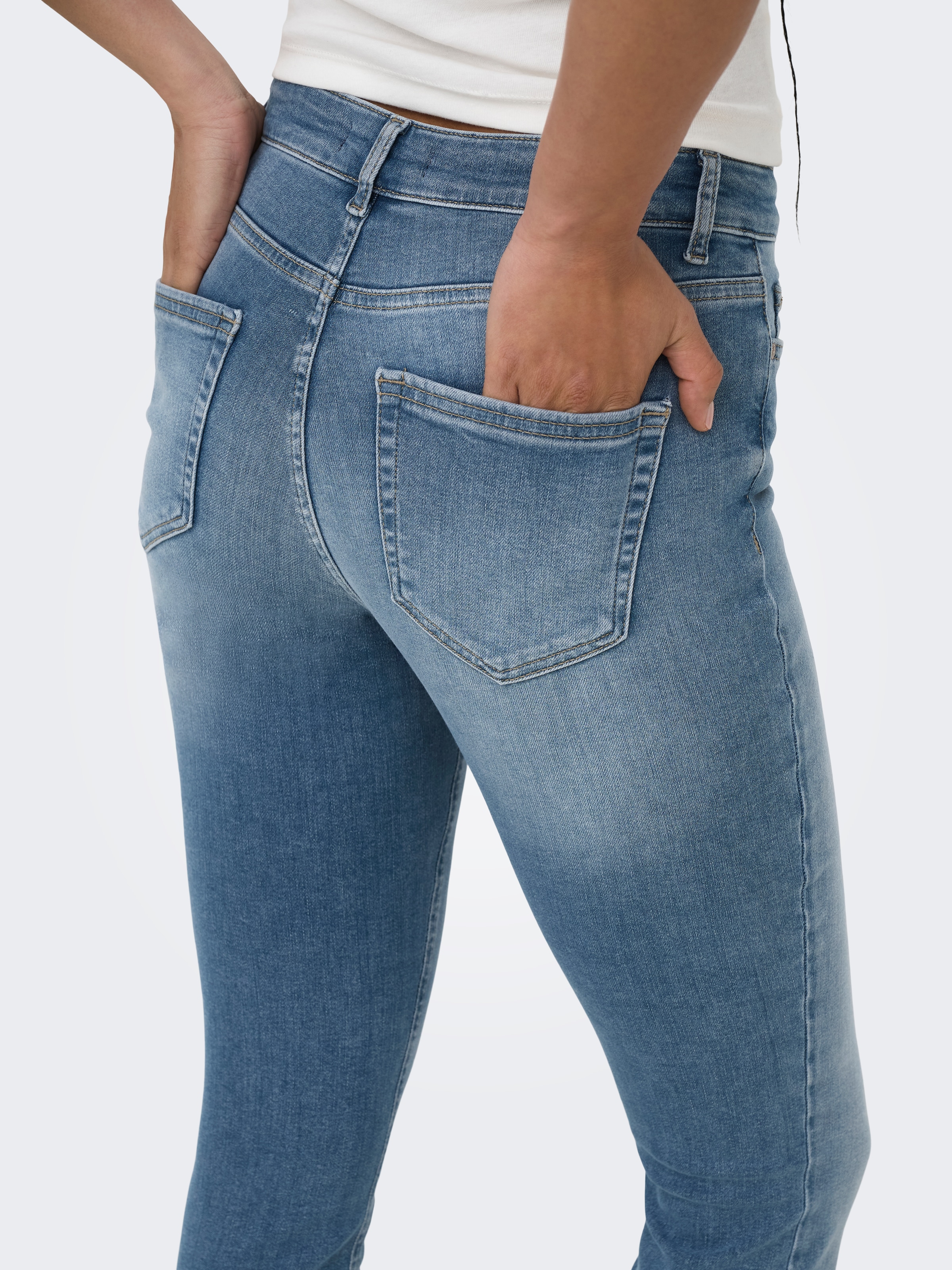 ONLY Skinny-fit-Jeans »ONLBLUSH MID SK ANK RW DNM REA363« Baumwollmischung, skinny fit