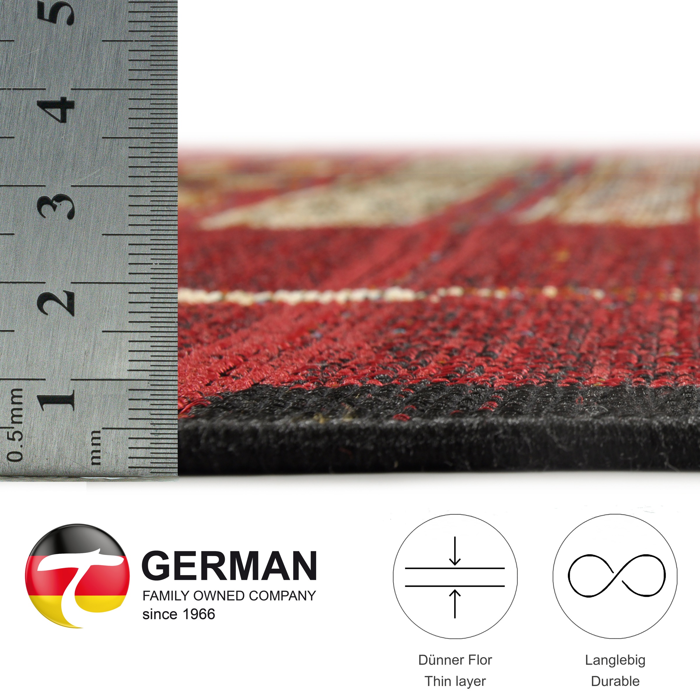 Teppich GINO FALCONE "Outdoor-Africa 38" Gr. 2, rot, B:80cm H:5mm L:165cm, Kunstfaser, Teppiche, Teppich, Flachgewebe, Ethno Style, In- und Outdoor geeignet 3