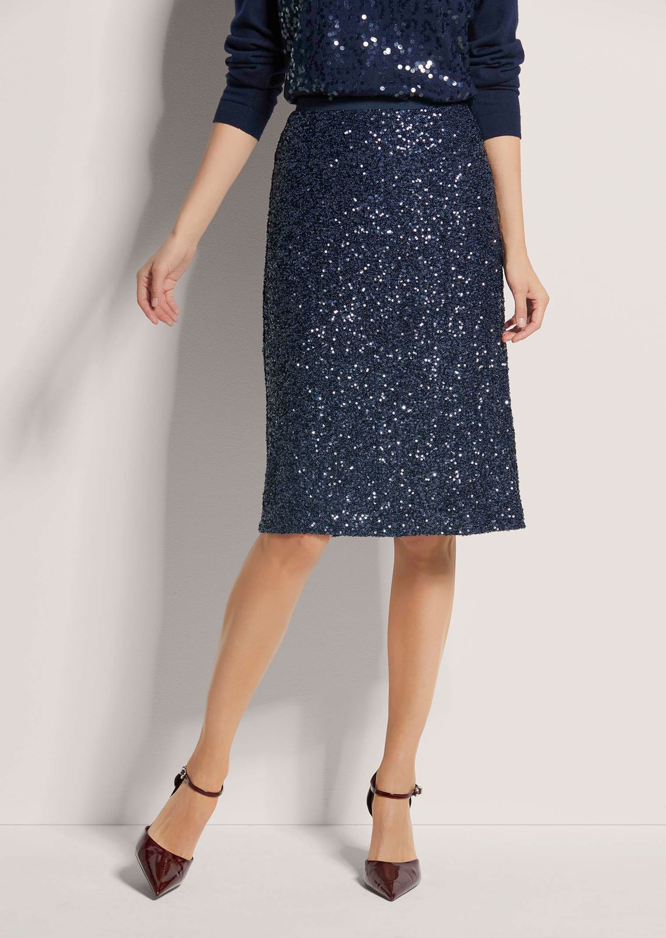 MADELEINE Sommerrock »Paillettenrock Schlanker Pencil-Skirt mit Wendepailletten«