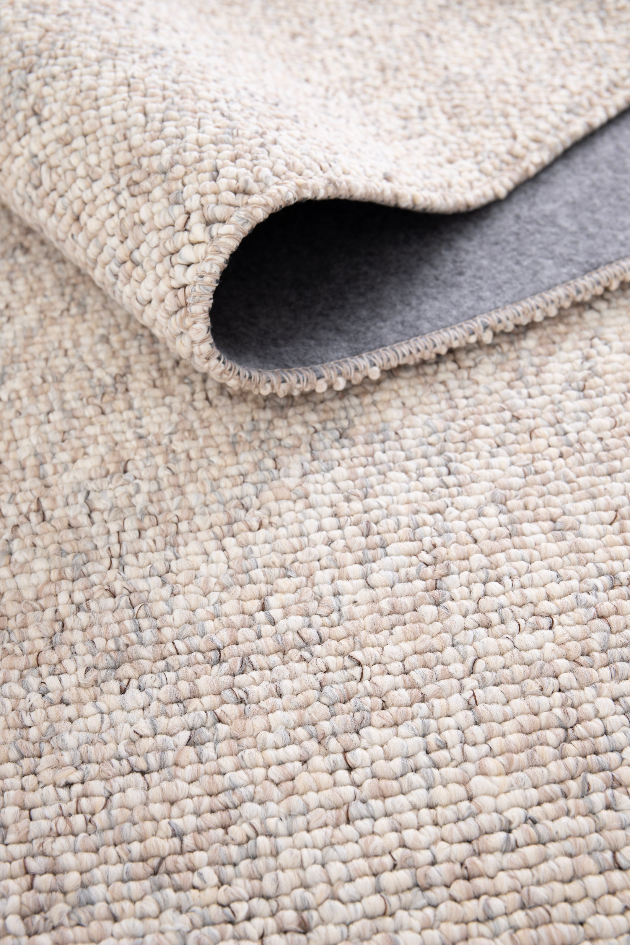 my home Teppich »Wohlde, Made in Belgium«, rechteckig, 10 mm Höhe, Woll-Look, meliert, waschbar, Scandi, pflegeleicht