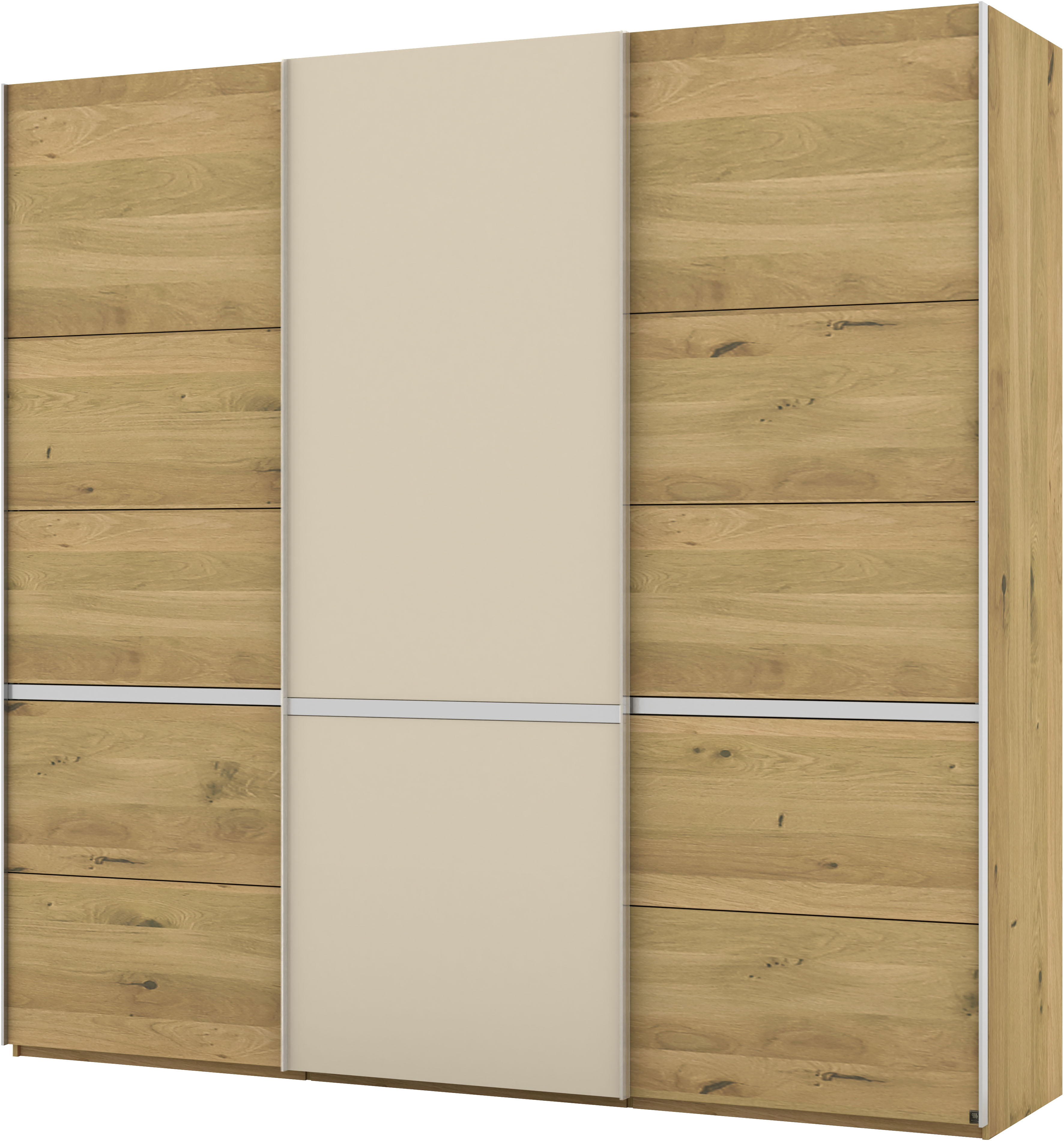 Thumbnail - Musterring Schwebetürenschrank "Savona, Kleiderschrank, Schrank, Garderobe, mit Schiebetüren" Teilmassiv Bianco-Eiche, m...