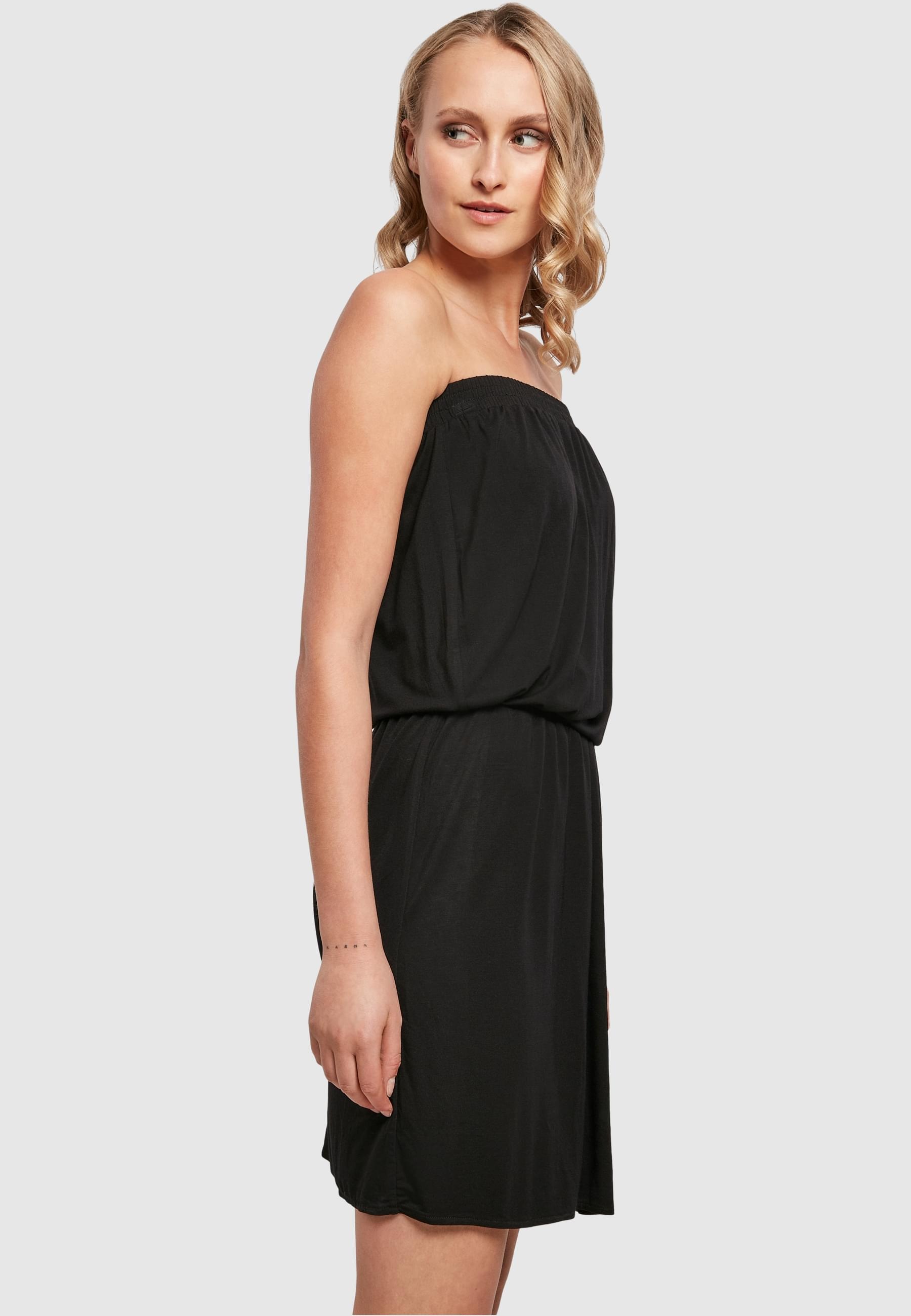 URBAN CLASSICS Shirtkleid »Urban Classics Damen Ladies Viscose Short Bandeau Dress«, (1 tlg.)