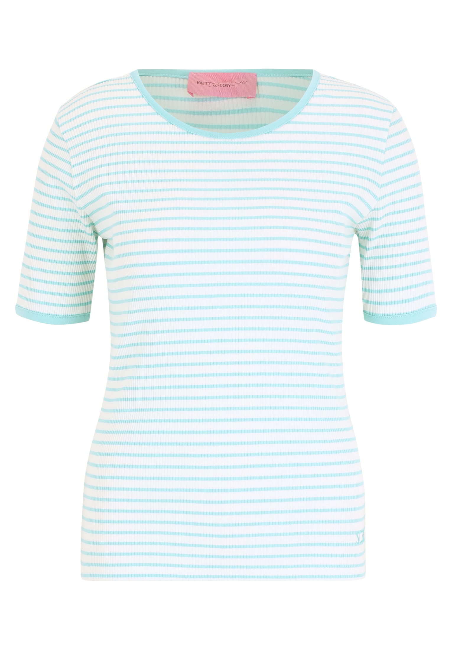Betty Barclay Kurzarmshirt "Betty Barclay Damen Ringelshirt mit Rippenstruk günstig online kaufen