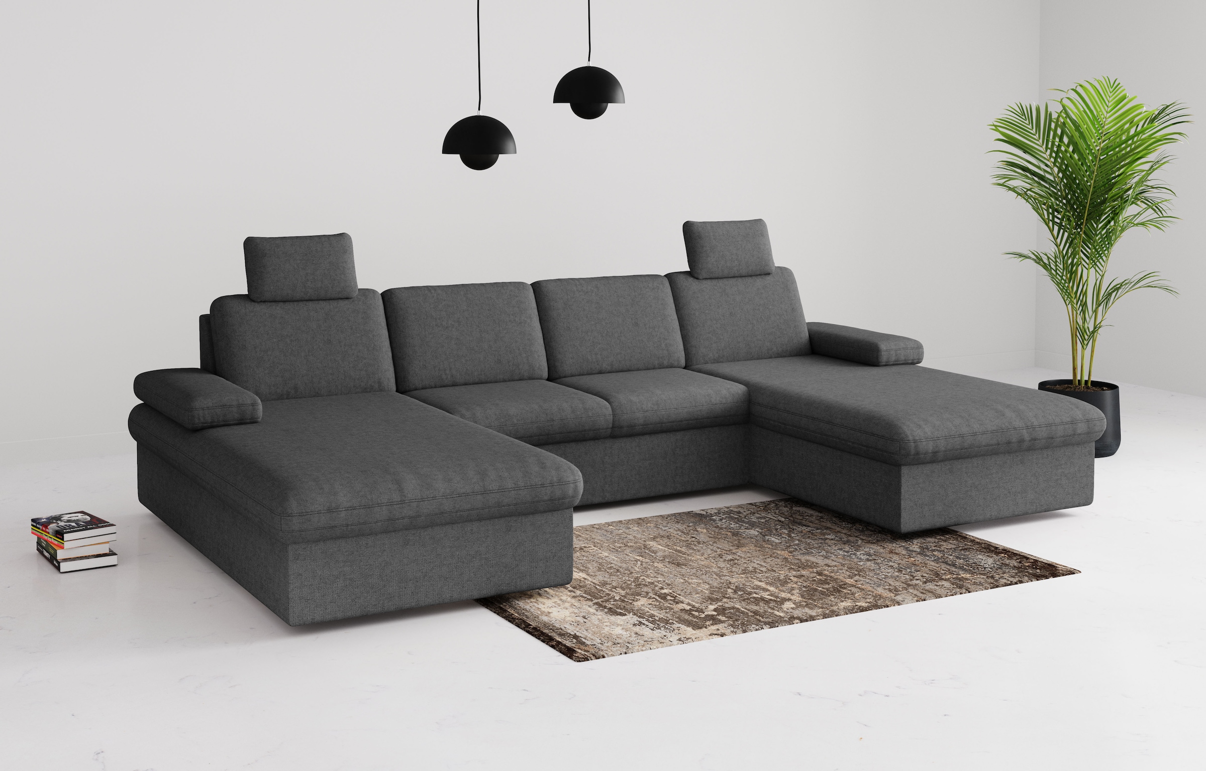 sit&more Wohnlandschaft "Moreno", mit Armteilverstellung,wahlweise mit Bett günstig online kaufen