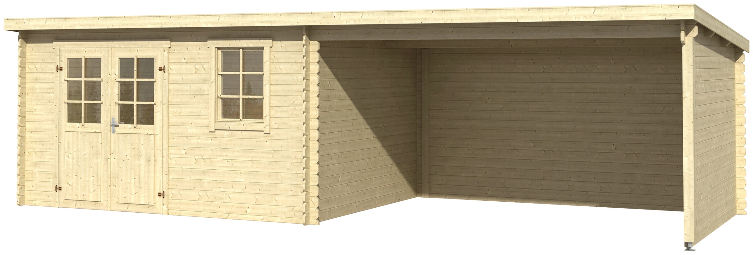 LASITA MAJA Gartenhaus "Reno, Naturbelassen" mit Anbau günstig online kaufen