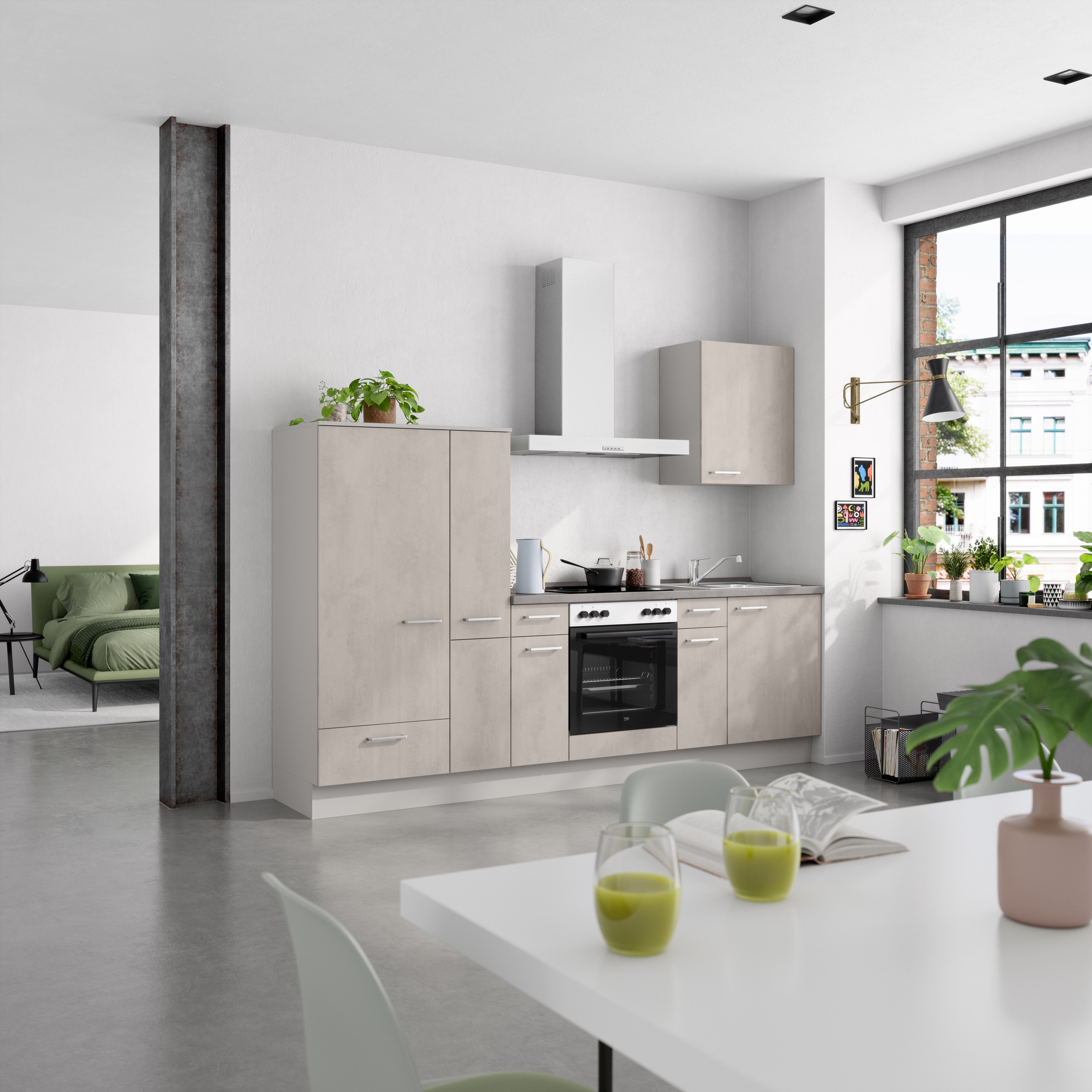nobilia® Küchenzeile »"Riva I"«, vormontiert, Ausrichtung wählbar, Breite 270 cm, wahlw. mit E-Geräten