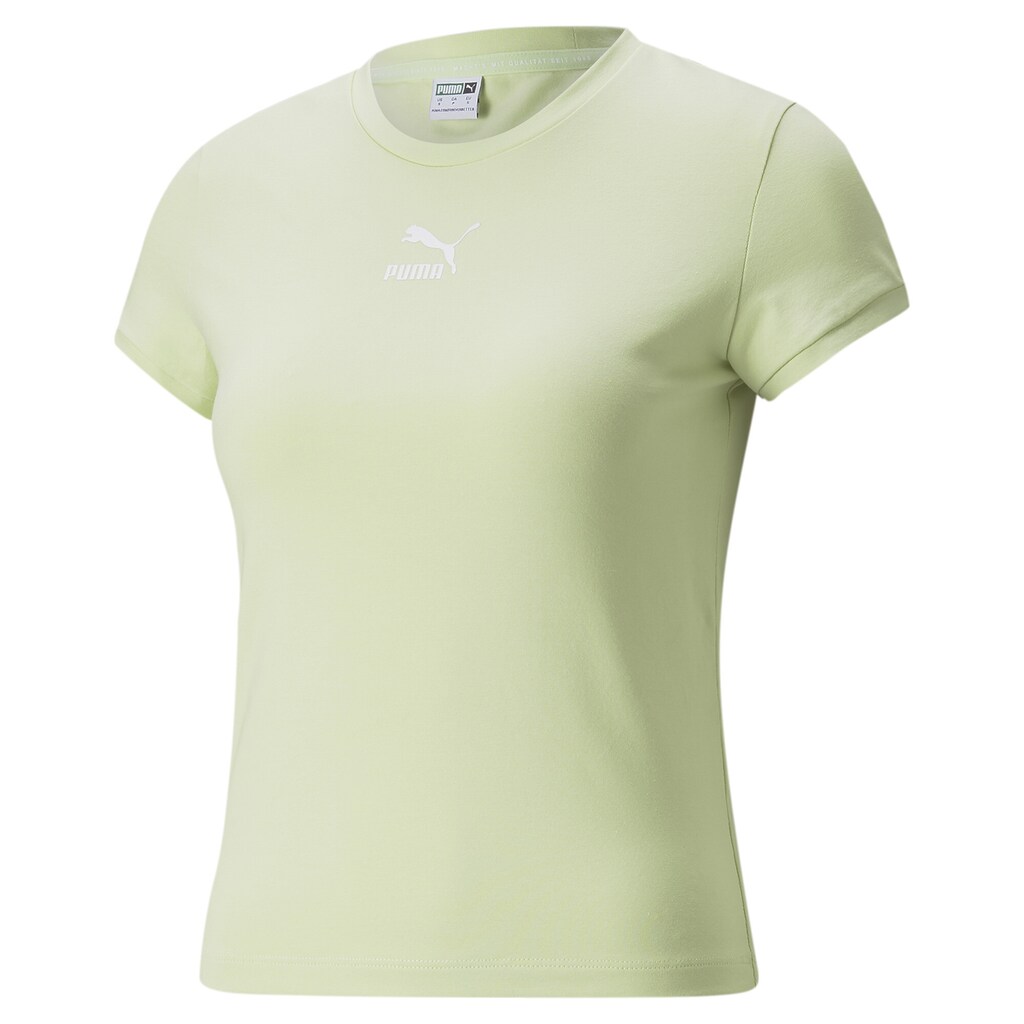 Damenmode Shirts & Sweatshirts PUMA T-Shirt »Classics Fitted Damen T-Shirt Tight« grün