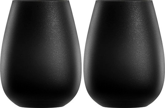 Eisch Germany Becher »KAYA BLACK«, (Set, 2 tlg., 2 Becher im Geschenkkarton), in Handarbeit Schiefer- Glasur 550 ml, 2-teilig, Made in Germany