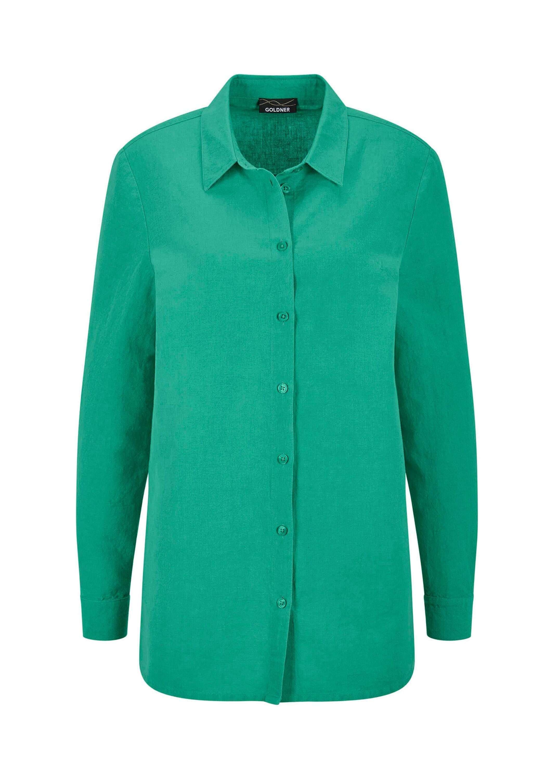 GOLDNER Hemdbluse "Sommerbluse mit Seitenschlitz" figurschmeichelnder Schni günstig online kaufen