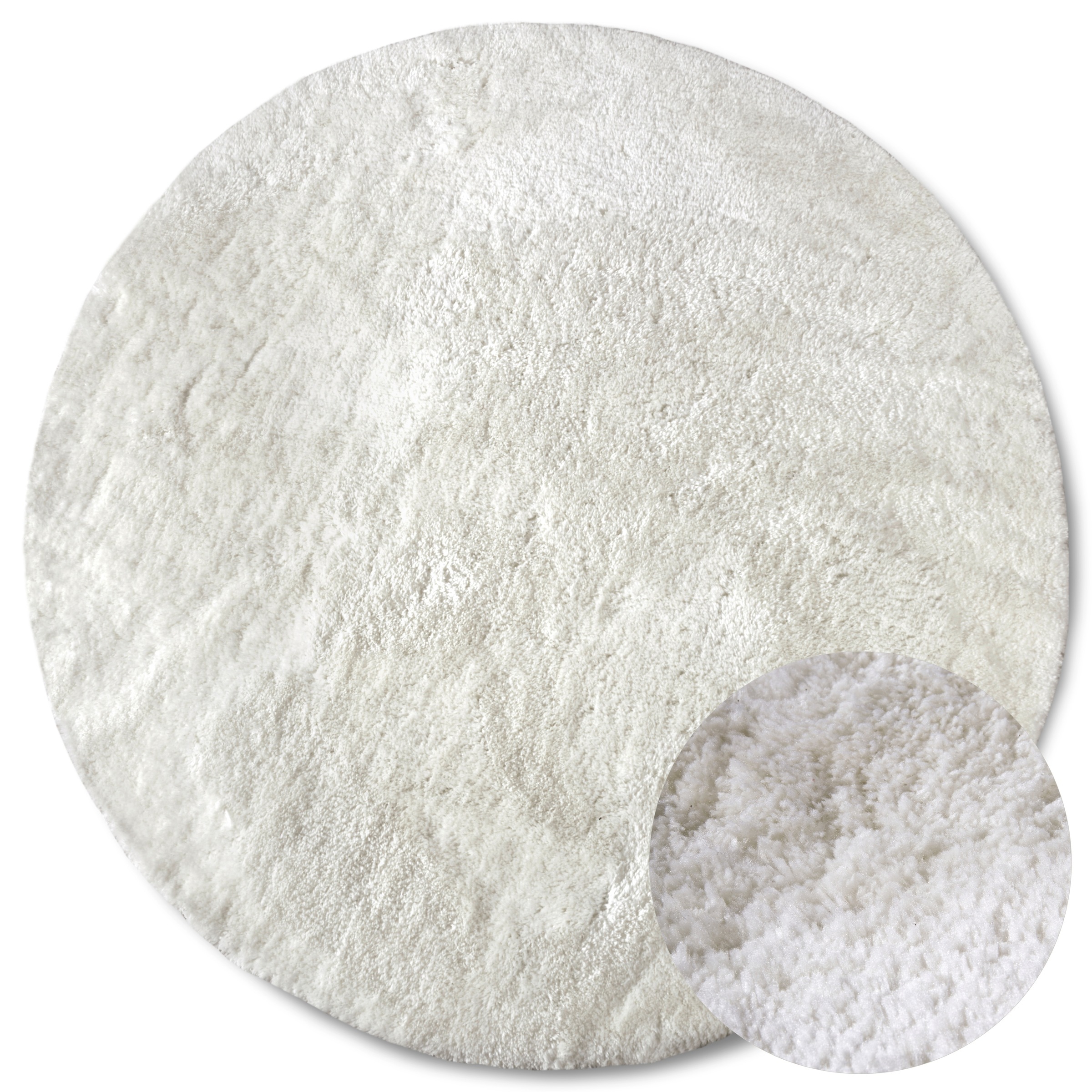 HANSE Home Hochflor-Teppich »Olaf«, rund, 38 mm Höhe, Langflor, Shaggy, einfarbig, flauschig, weich, glänzend, modern, uni