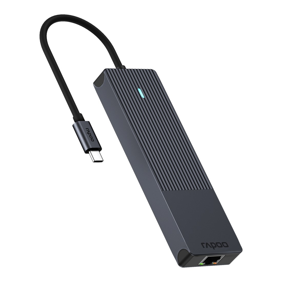 Rapoo USB-Adapter »UCM-2002 USB-C Multiport Adapter, 6in1, Grau«, USB-C zu HDMI-RJ-45 (Ethernet)-USB 3.0 Typ A, 18 cm