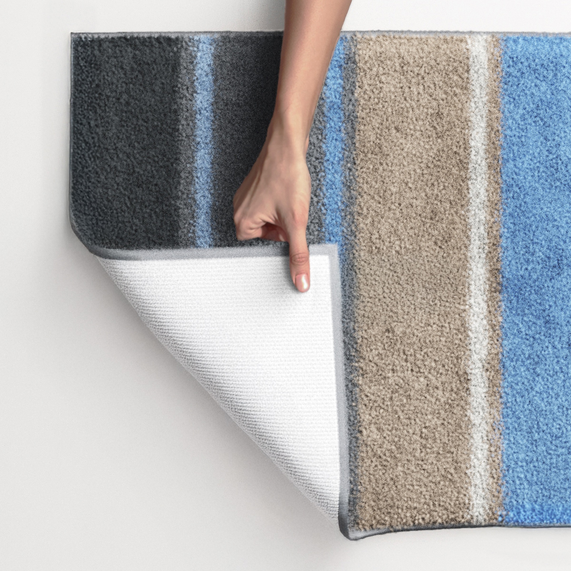 Grund Badematte »Summertime«, rutschhemmend beschichtet, fußbodenheizungsgeeignet, bunte Badematte mit Streifen
