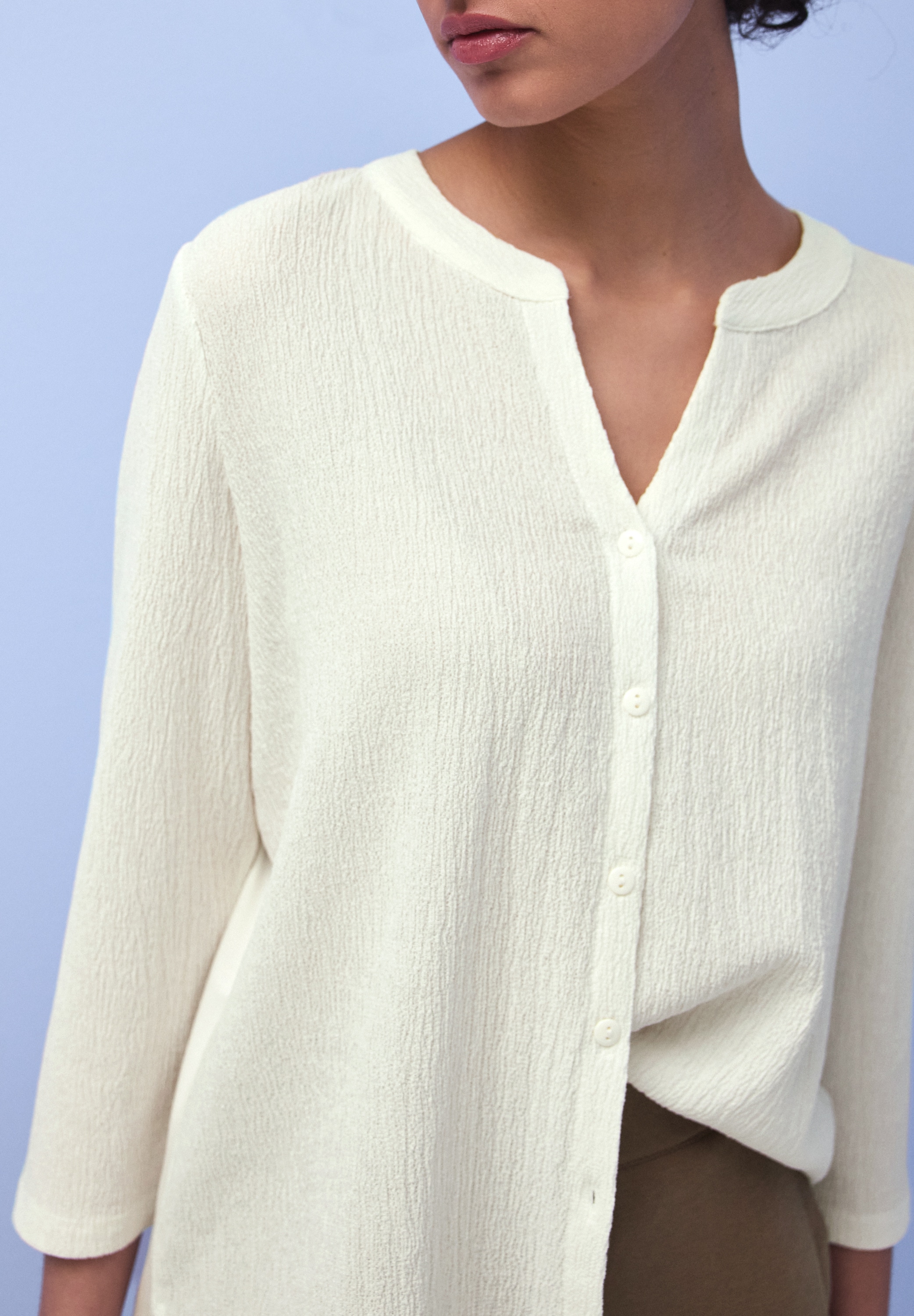 STREET ONE 3/4-Arm-Shirt mit Strukturmix