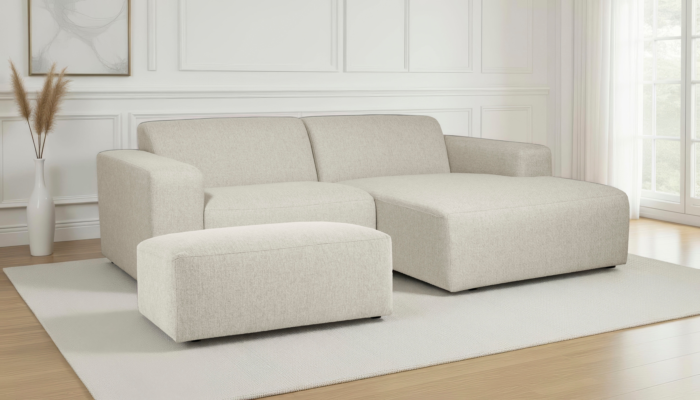 OTTO home Ecksofa "Koa,228cm, L-Form, Modulsofa, Webstoff, Cord, Struktur, günstig online kaufen