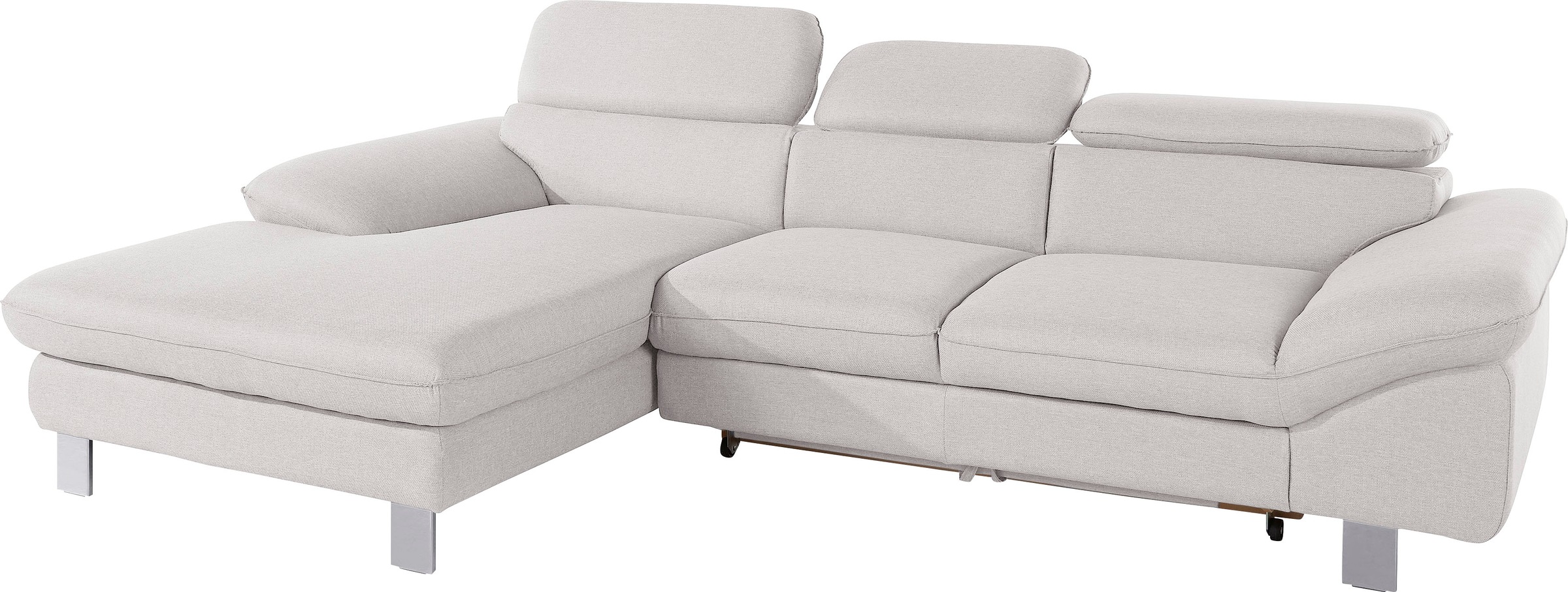 COTTA Polstergarnitur »Driver L-Form«, (Set, 2 tlg.), Set bestehend aus: Ecksofa mit Kopfteilverstellung & Hocker