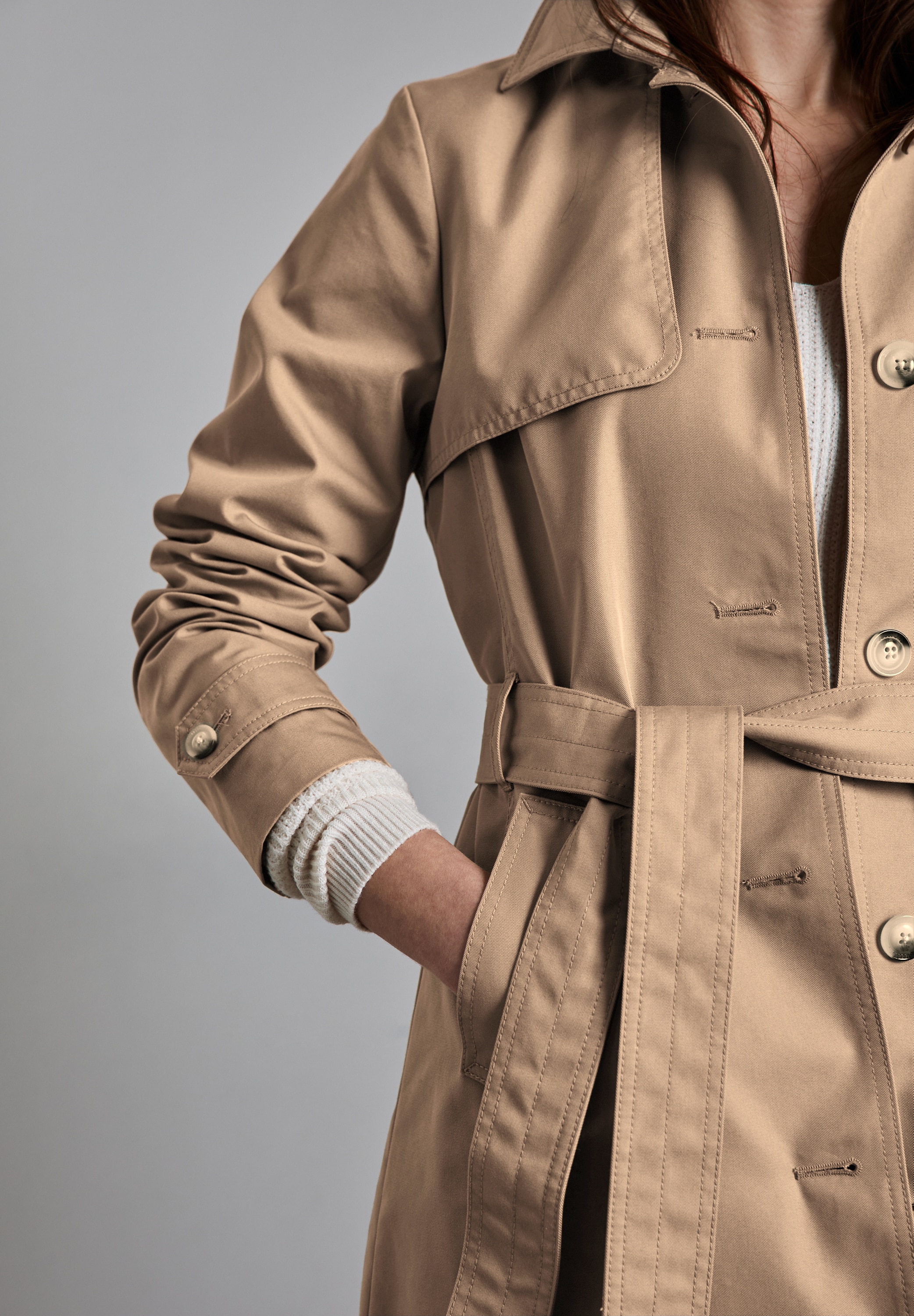 STREET ONE Trenchcoat, mit Gürtel zum Taillieren