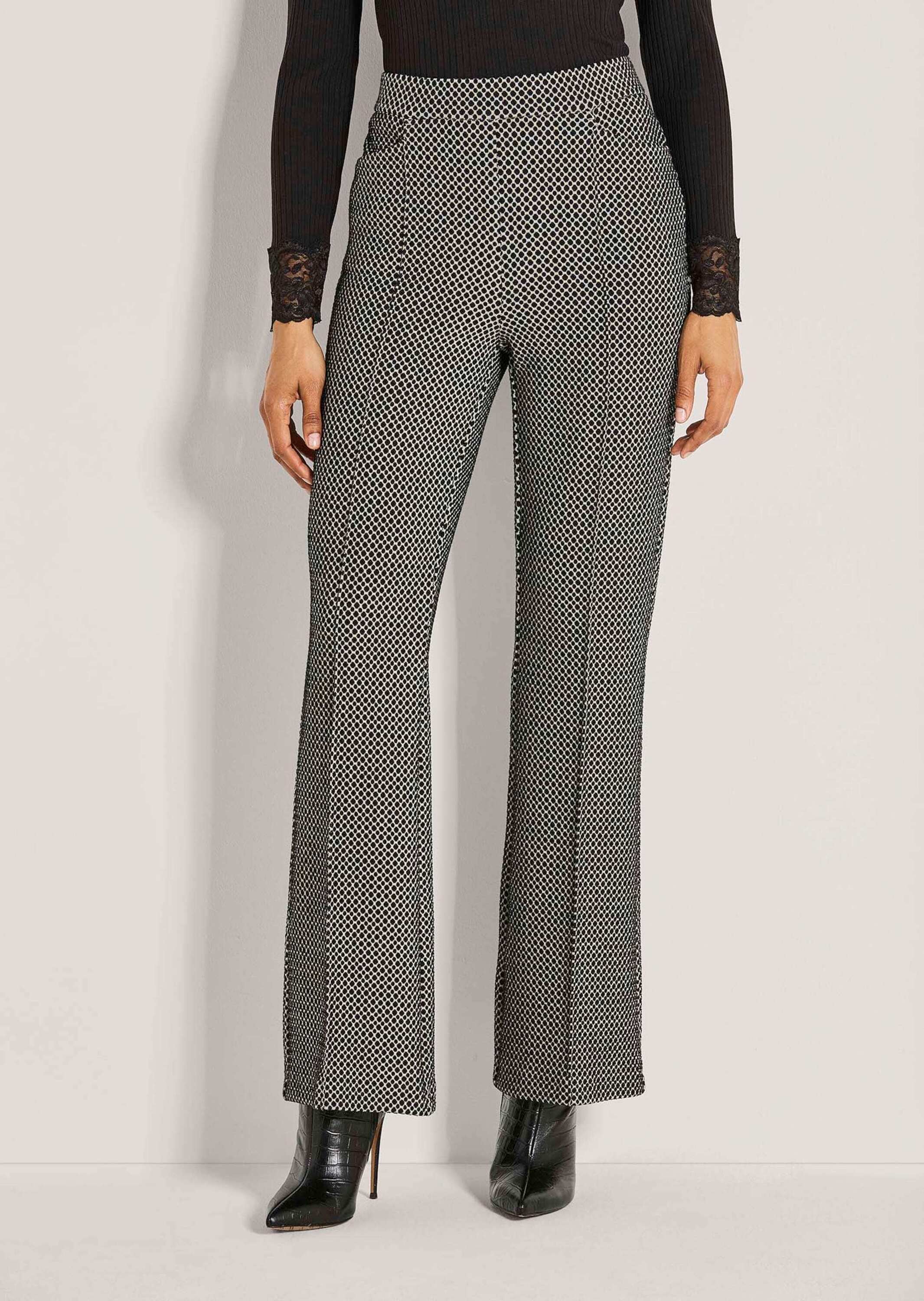 MADELEINE Jerseyhose »Stoffhose Jacquardhose mit geradem Schnitt«