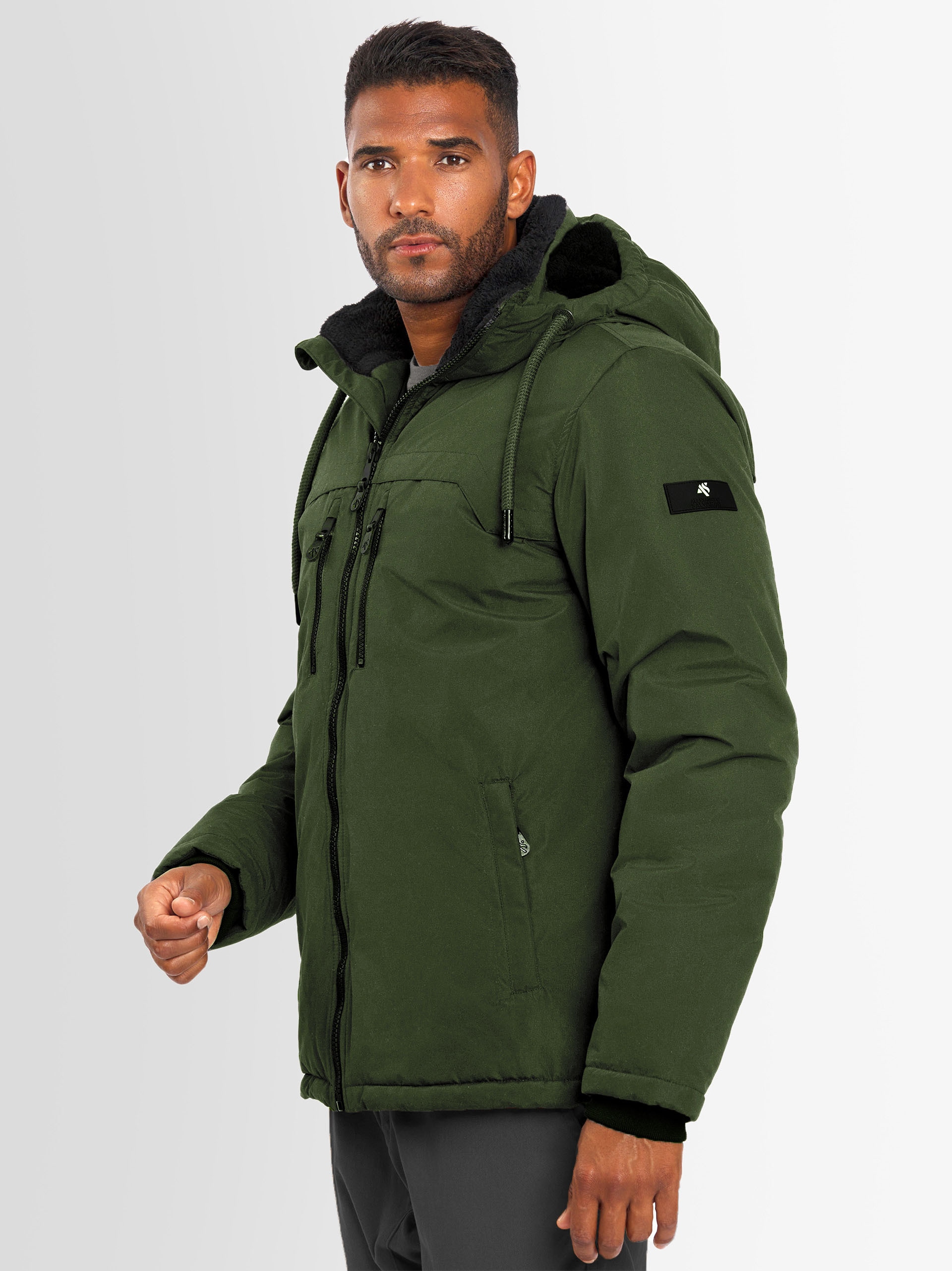 Alessandro Salvarini Winterjacke »ASMori«, mit warmem Teddyfell
