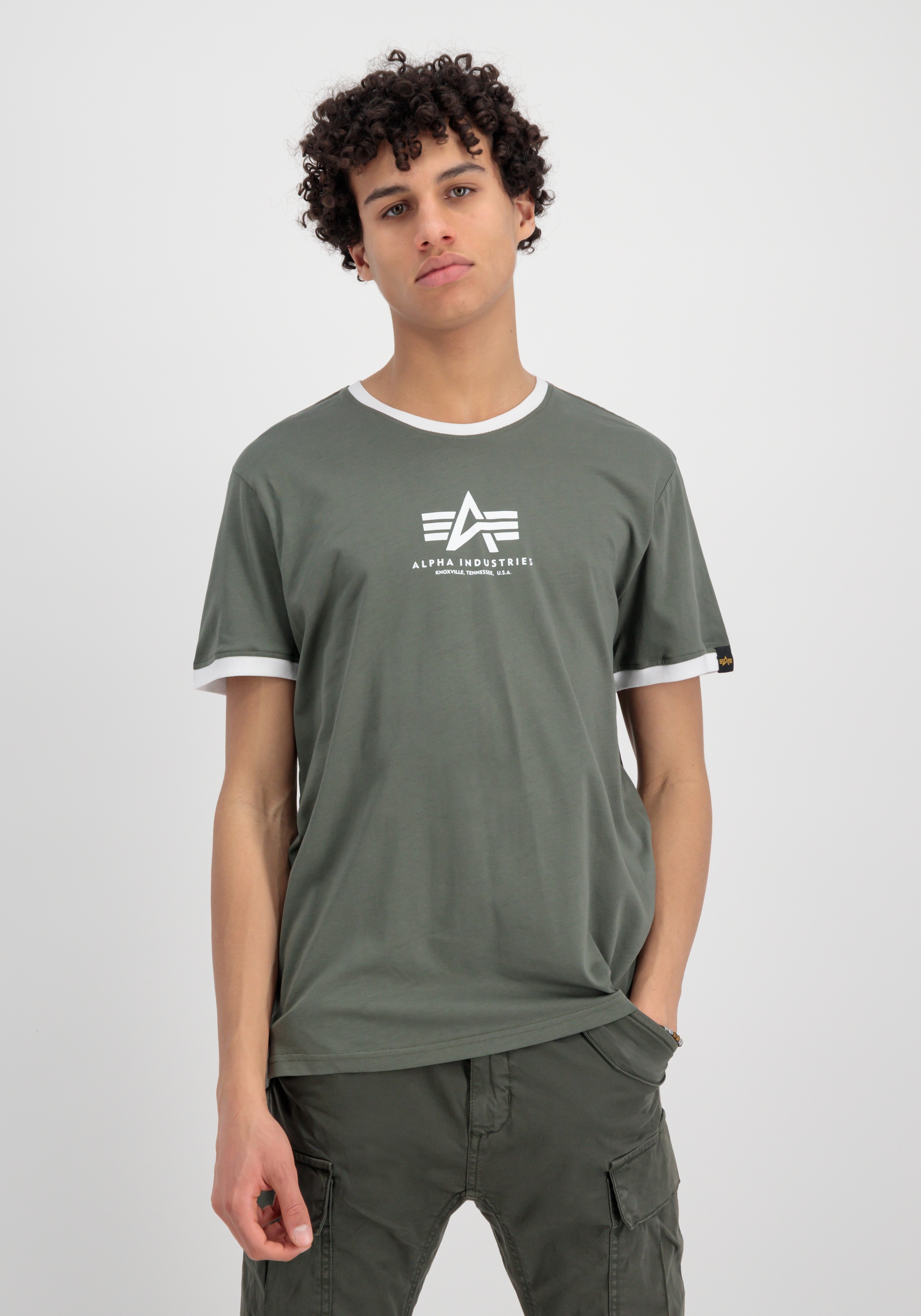 Alpha Industries T-Shirt "Alpha Industries Men - T-Shirts Basic T Contrast ML"