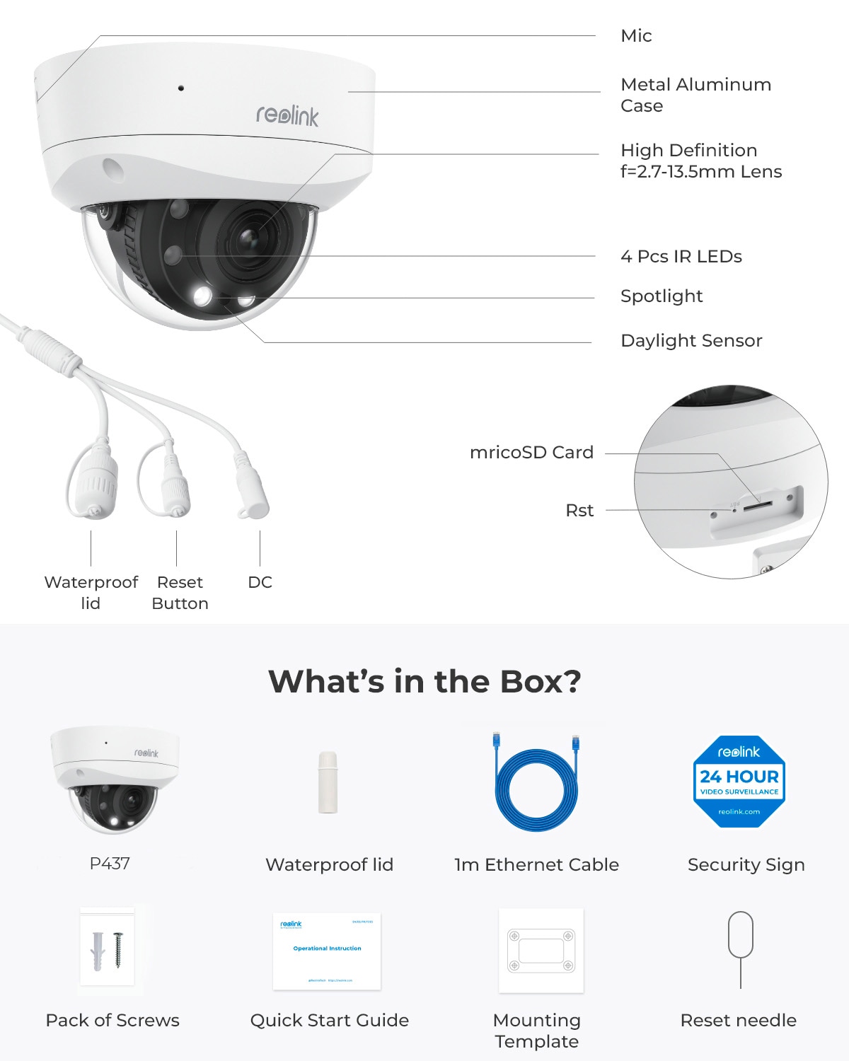 Überwachungskamera »P437 PoE Cam«, Außenbereich