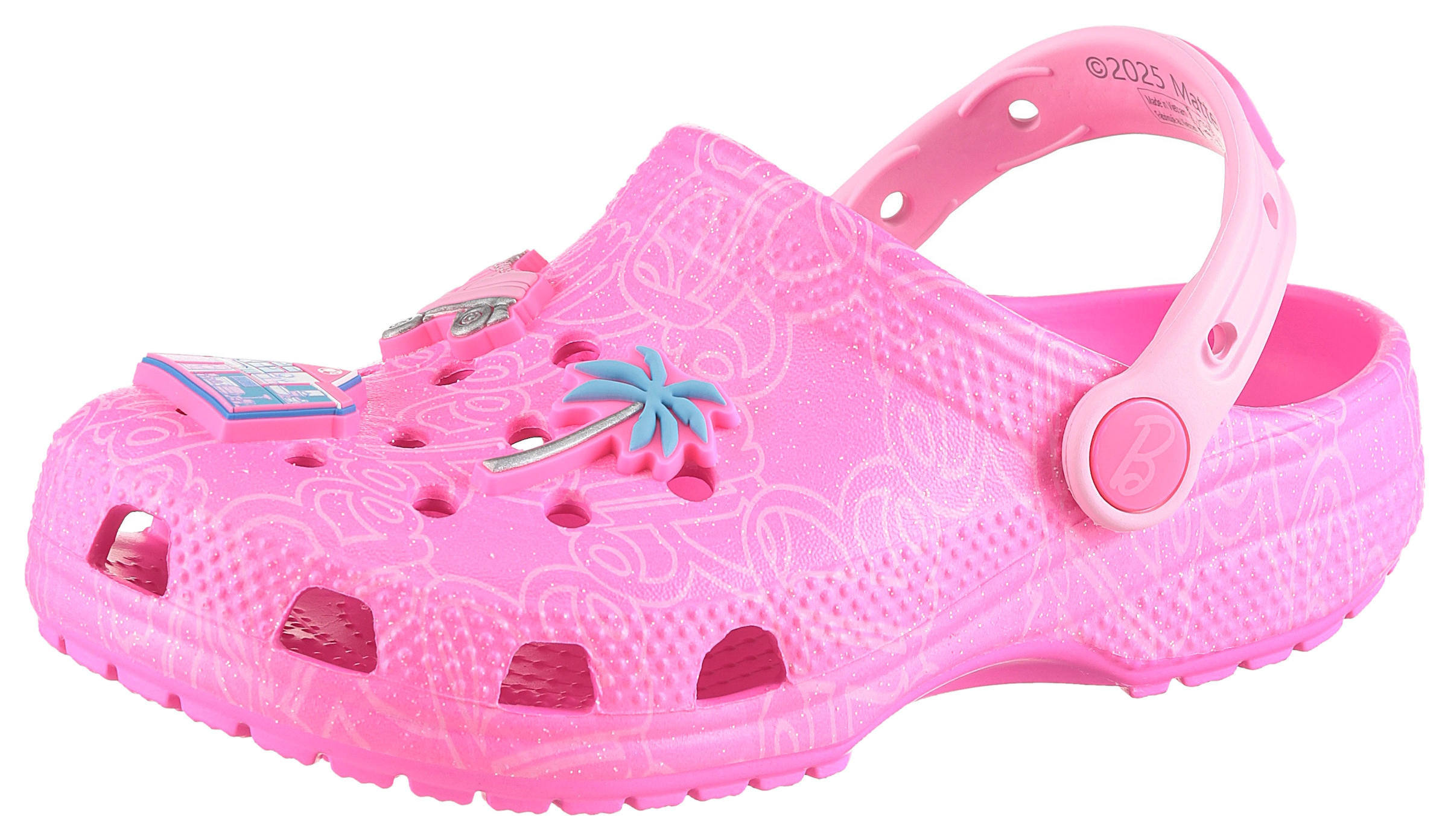 Clog CROCS "Kids' Barbie Classic Clog", Mädchen, Gr. 33, rosa, pink, Croslite™, Schuhe Clog, Barbie Clog, Badeschuh, wasserfreundlich und schwimmfähig