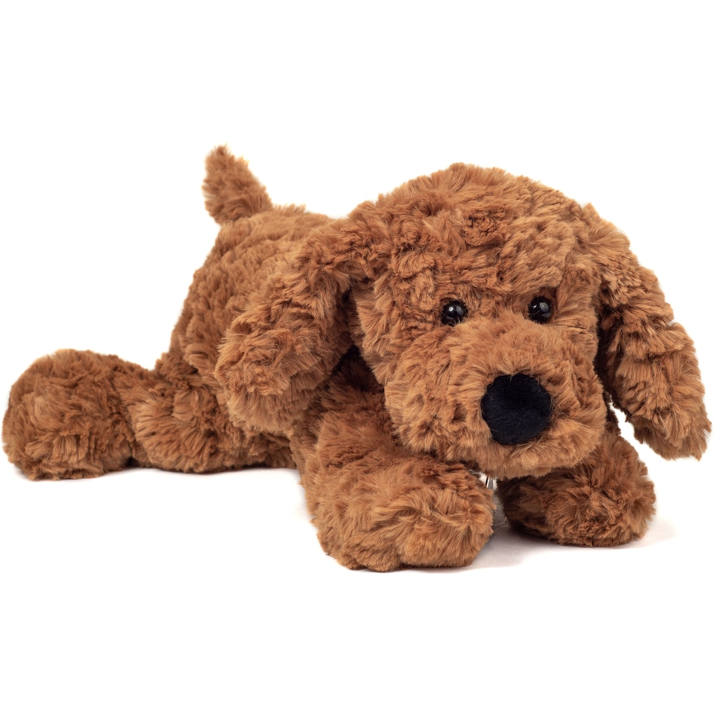 Teddy Hermann® Kuscheltier »Schlenkerhund liegend braun, 28 cm«, mit Schlenkerbeinen