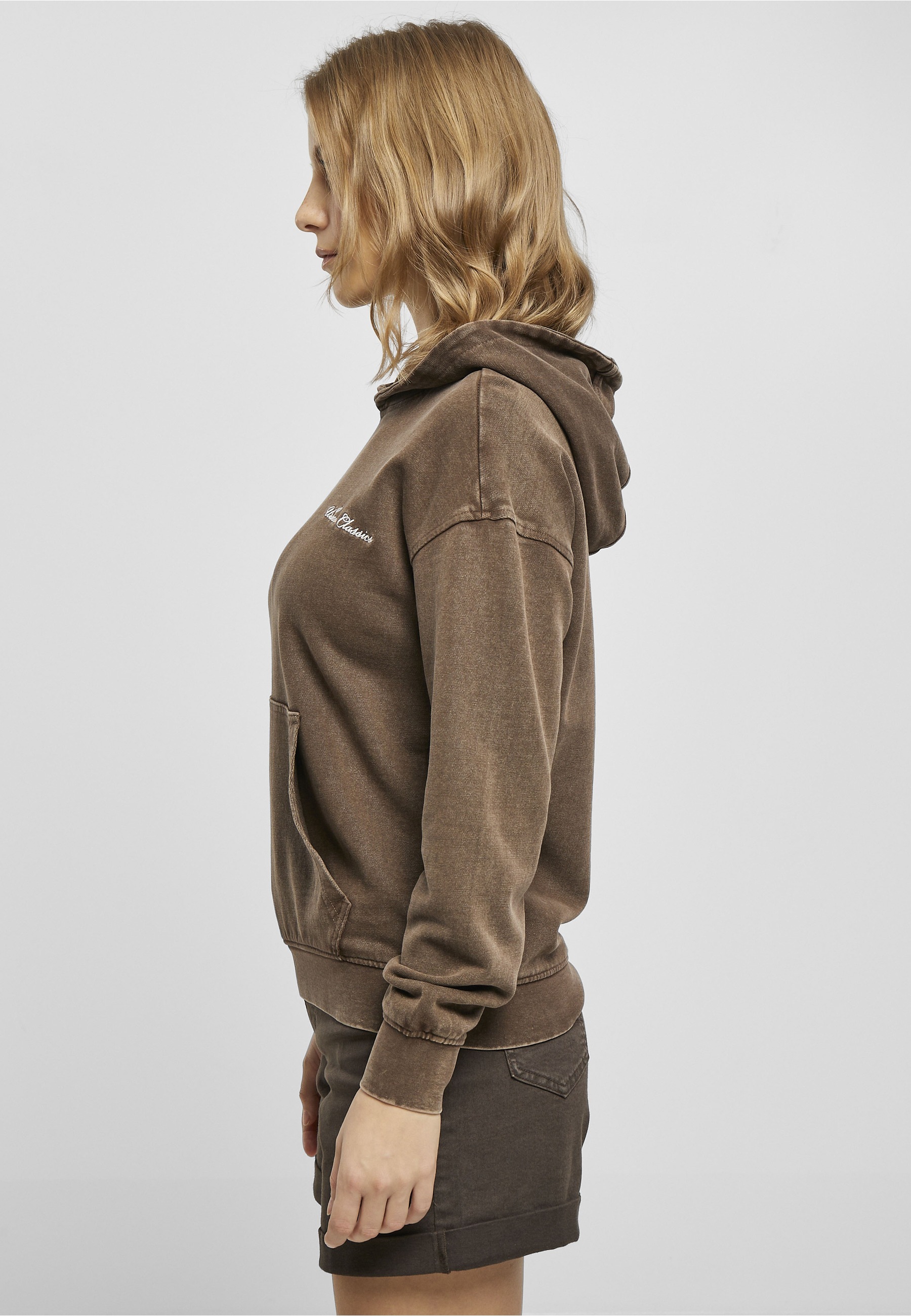 URBAN CLASSICS Kapuzensweatshirt »Urban Classics Damen Ladies Small Embroidery Terry Hoody«, 1 Stk.
