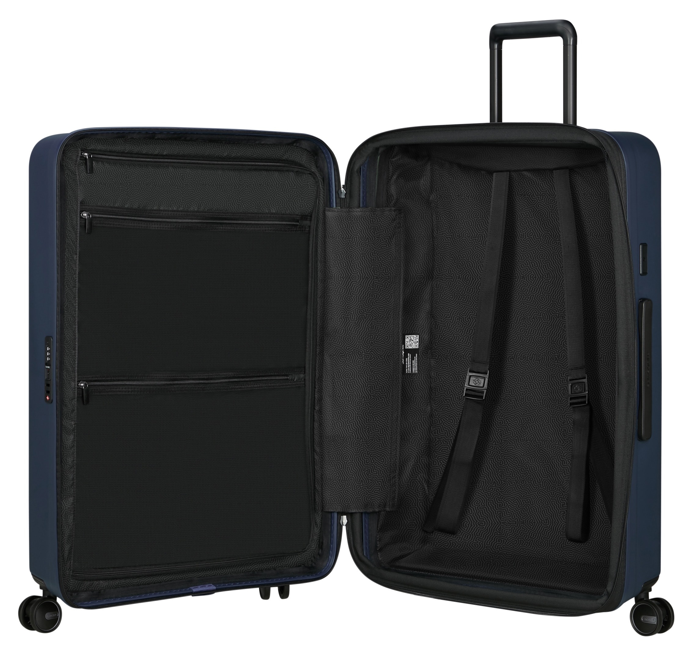 Samsonite Hartschalen-Trolley »RESTACKD, verschiedene Größen und Farben«, (mit Packtaschen), 4 Rollen, Reisekoffer mit TSA Schloss Volumenerweiterung Packtaschen